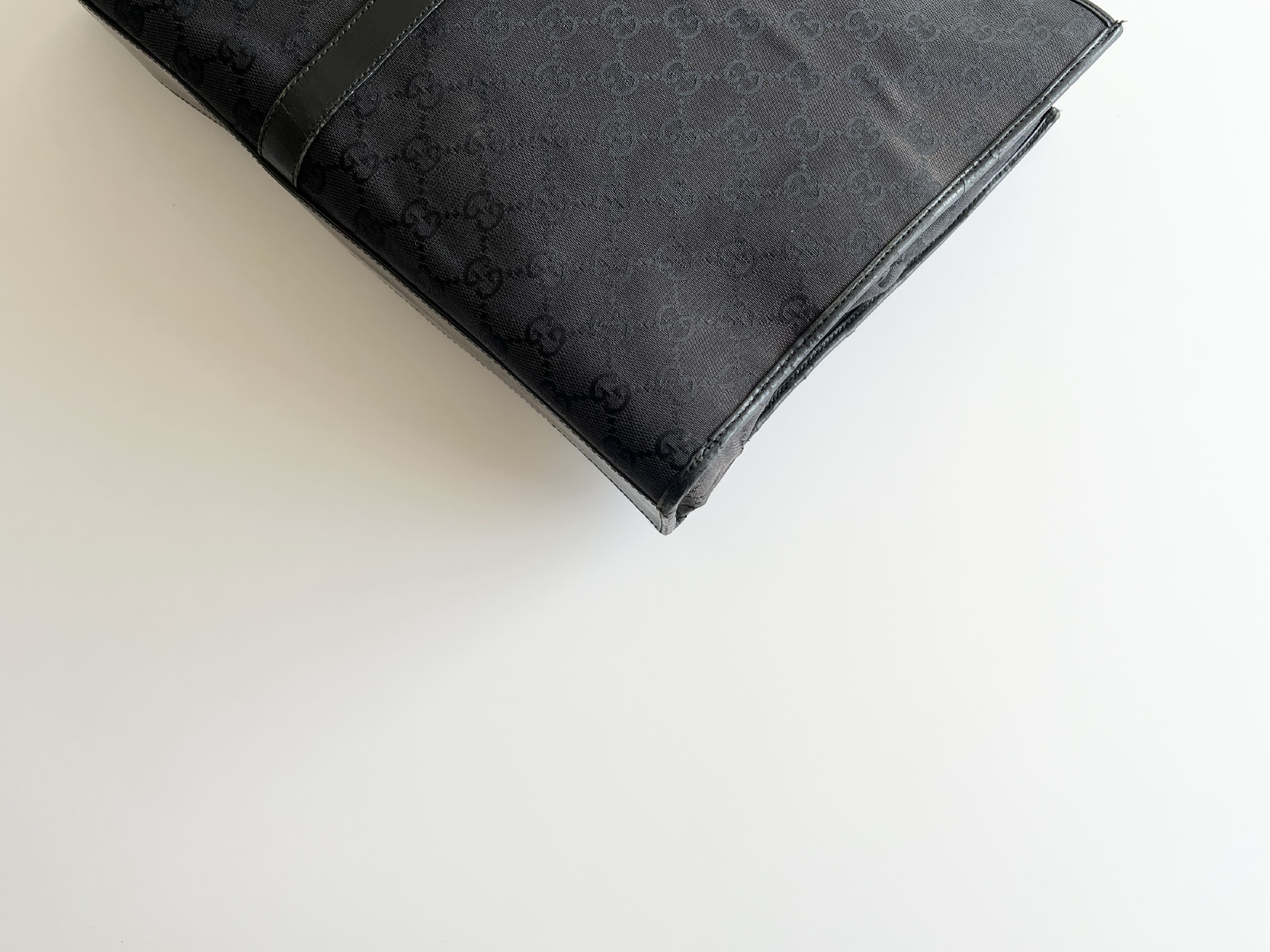 Jackie GG Leather Canvas Handbag Tote Bag — view 13