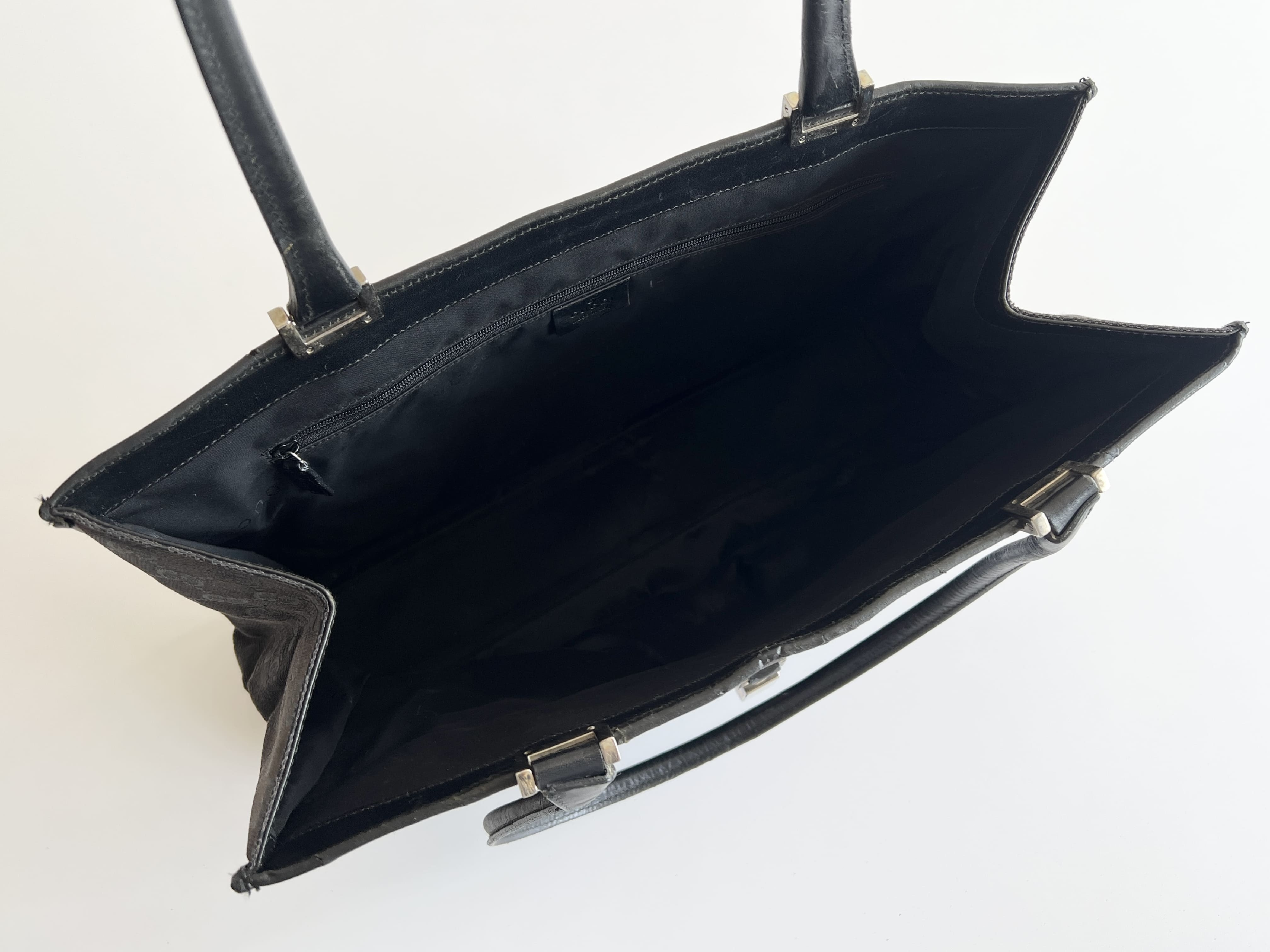 Jackie GG Leather Canvas Handbag Tote Bag — view 5