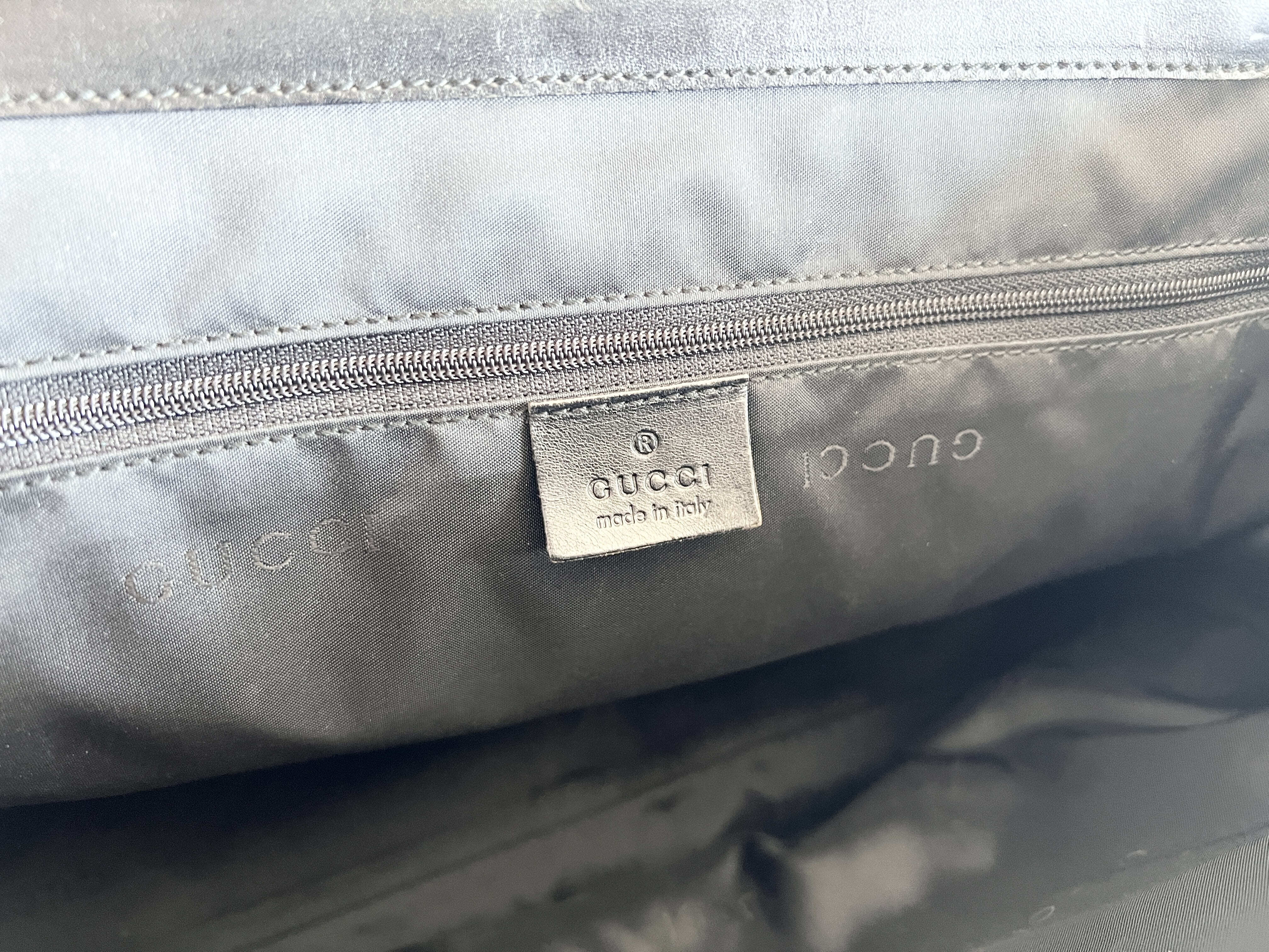 Jackie GG Leather Canvas Handbag Tote Bag — view 7