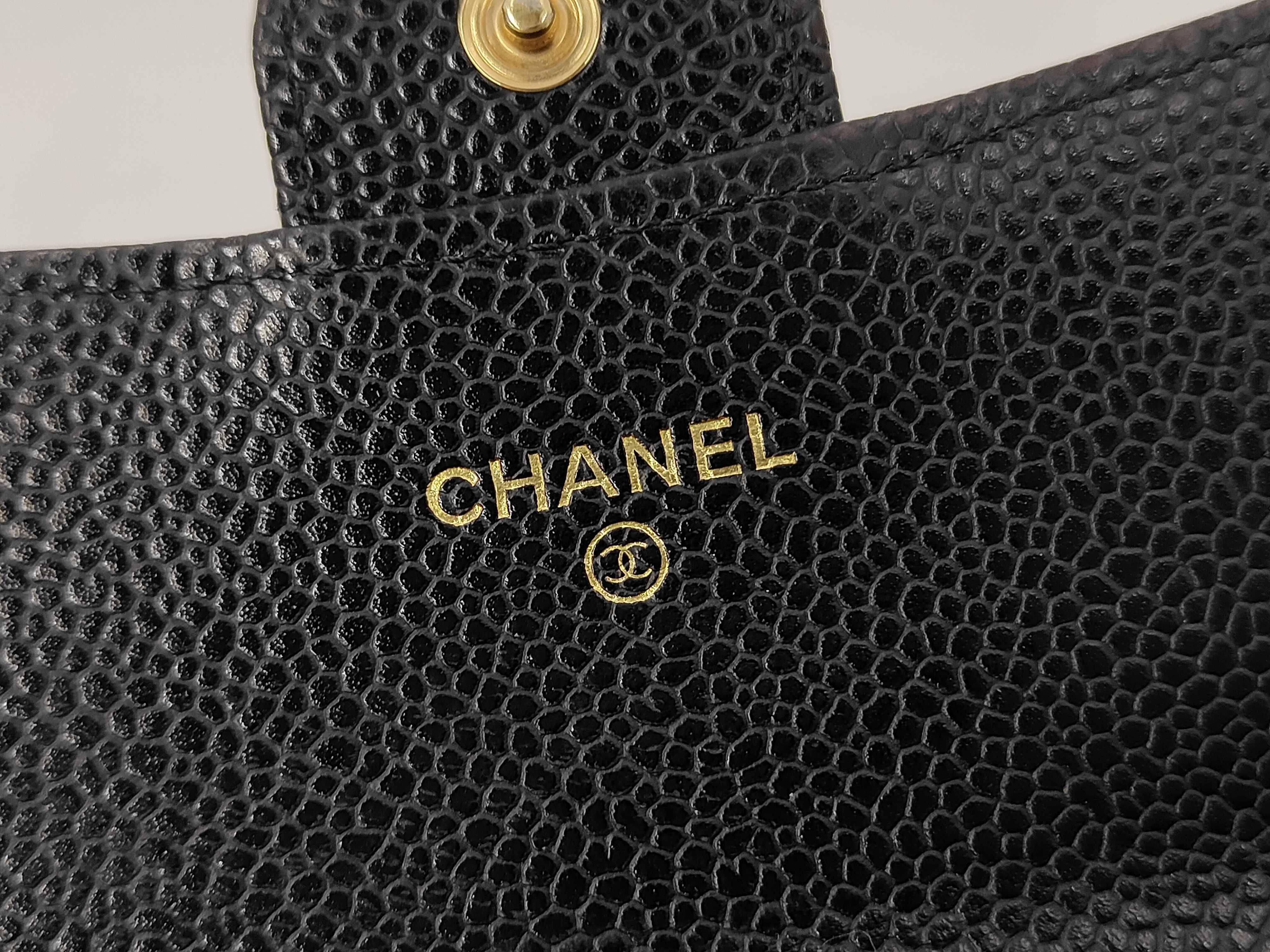 Matelassé Caviar Leather Wallet with Coco Mark — view 4
