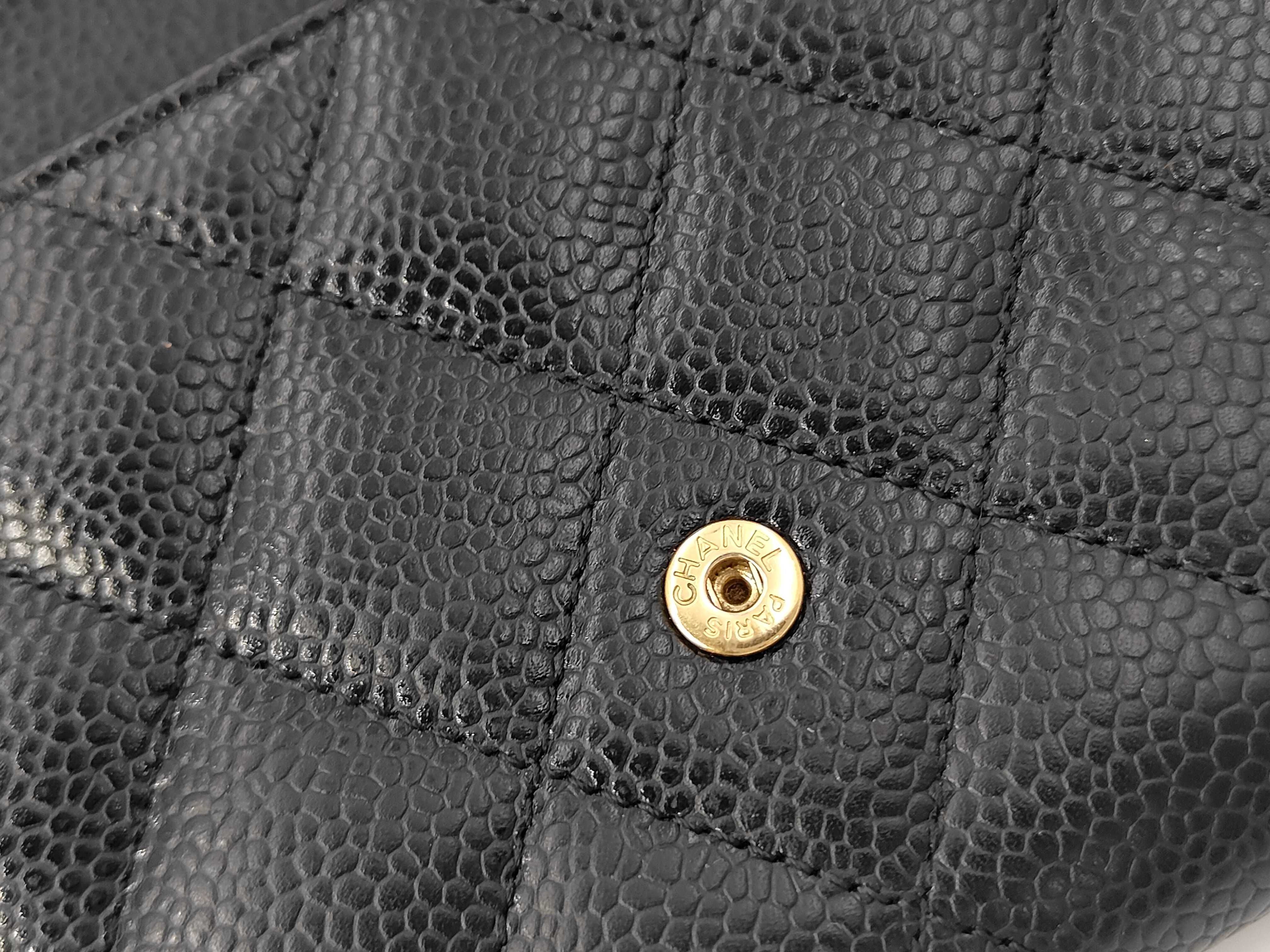 Matelassé Caviar Leather Wallet with Coco Mark — view 5
