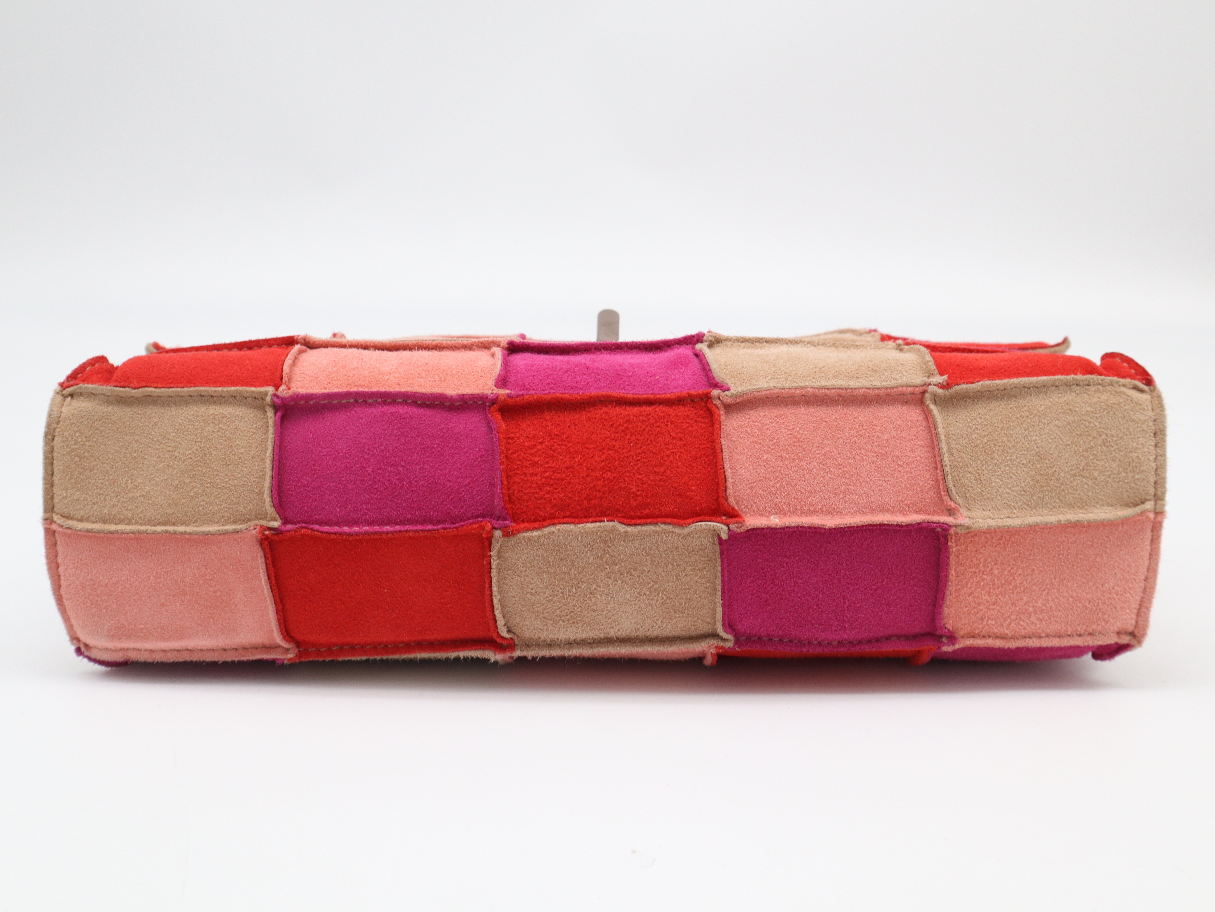2.55 Patchwork Suede Shoulder Bag, Silver Hardware, Seal, Card, 5806007, with Guarantee Card and Dust Bag. — view 5