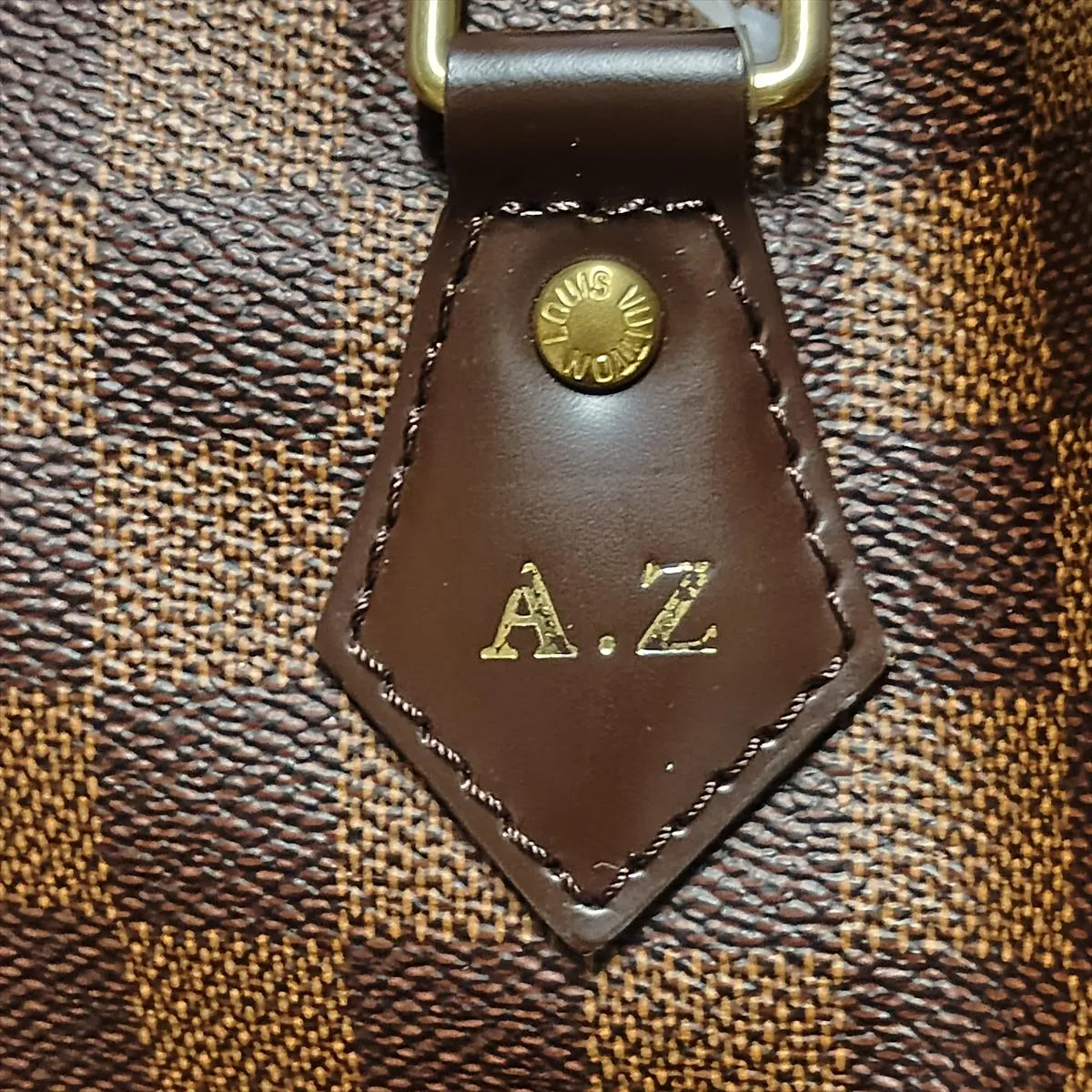 Damier Speedy 35 N41363 AA2158 Brown with initials — view 11