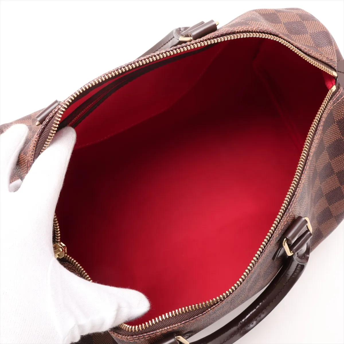 Damier Speedy 35 N41363 AA2158 Brown with initials — view 7