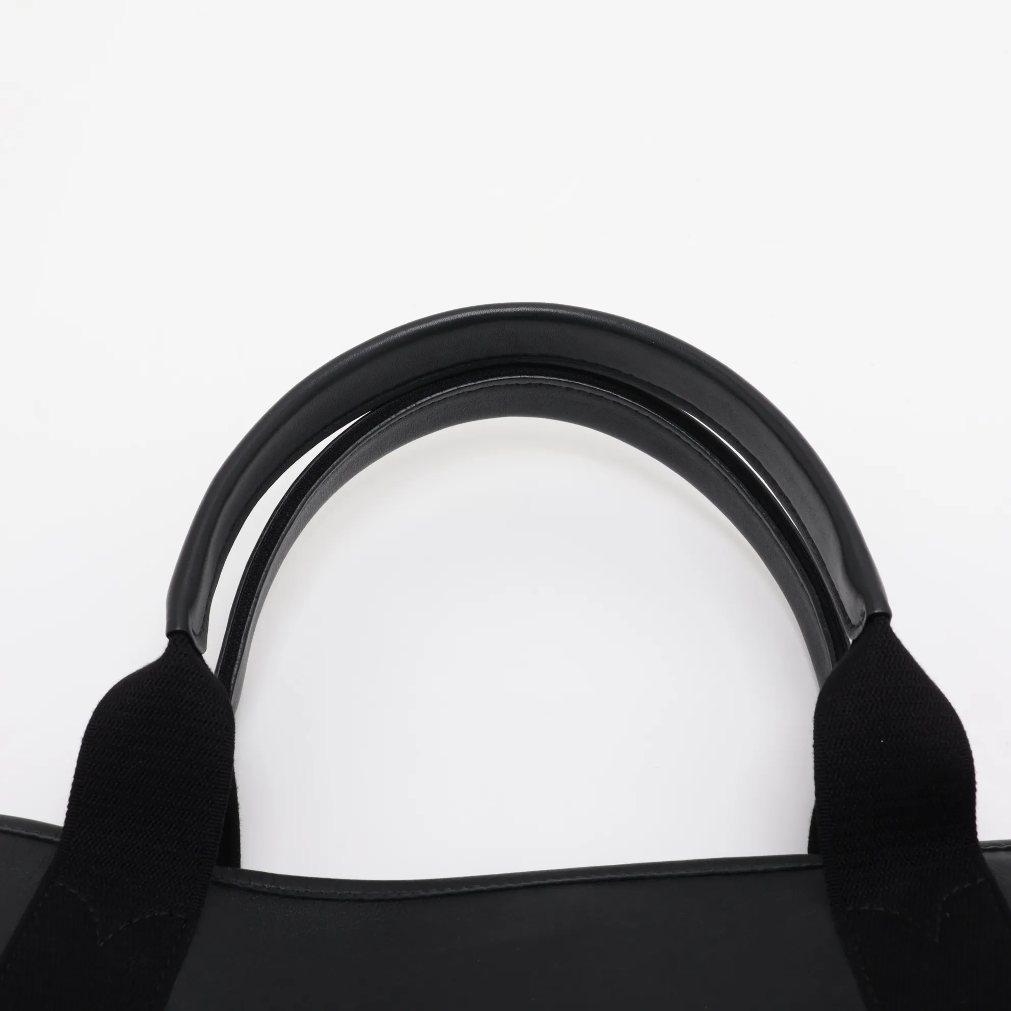 Navy Cabas Leather Handbag, Black, 339933 — view 6