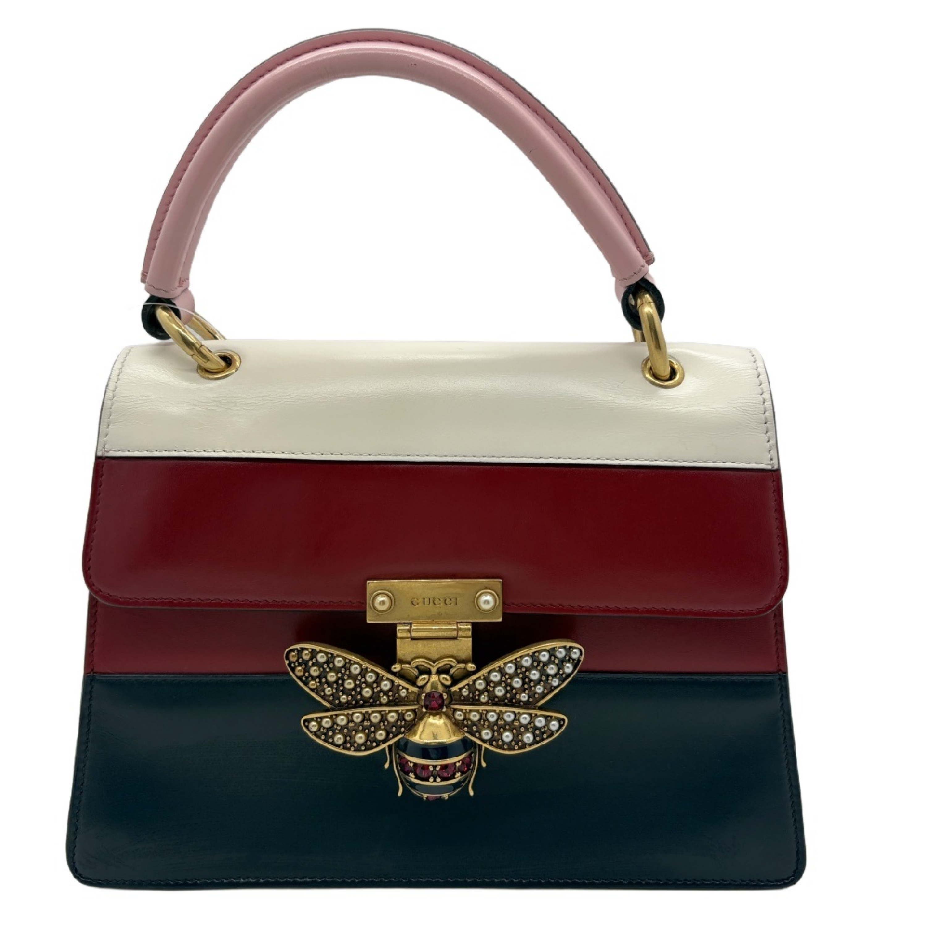 Queen Margaret Bee Leather Top Handle Bag Handbag