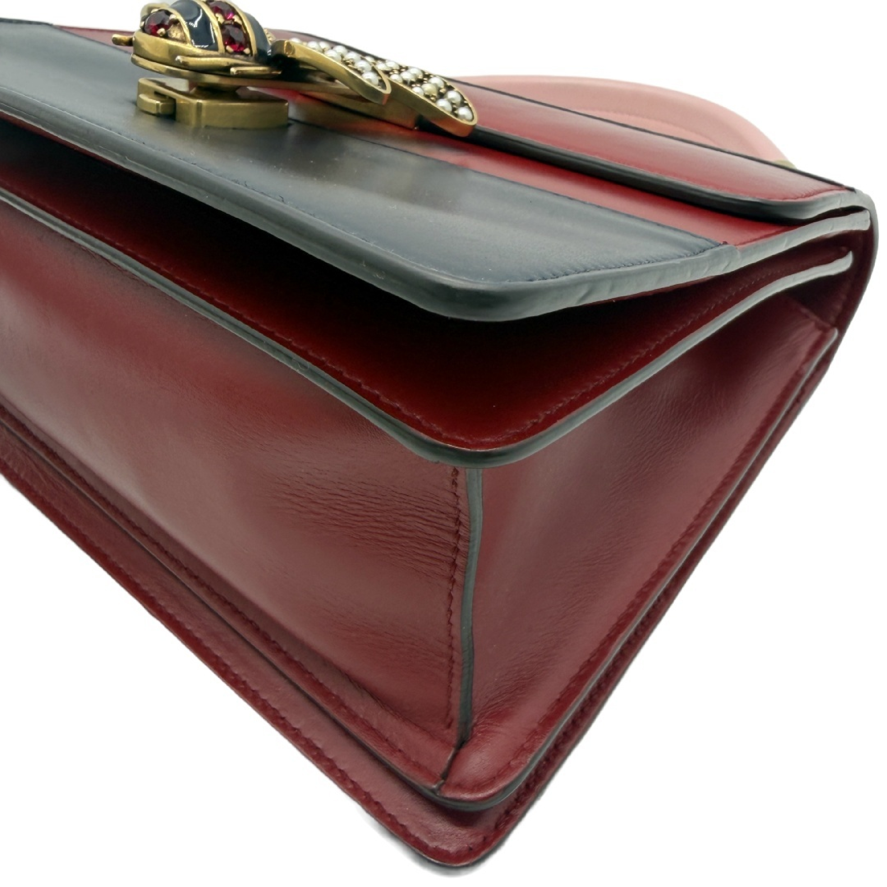 Queen Margaret Bee Leather Top Handle Bag Handbag — view 6