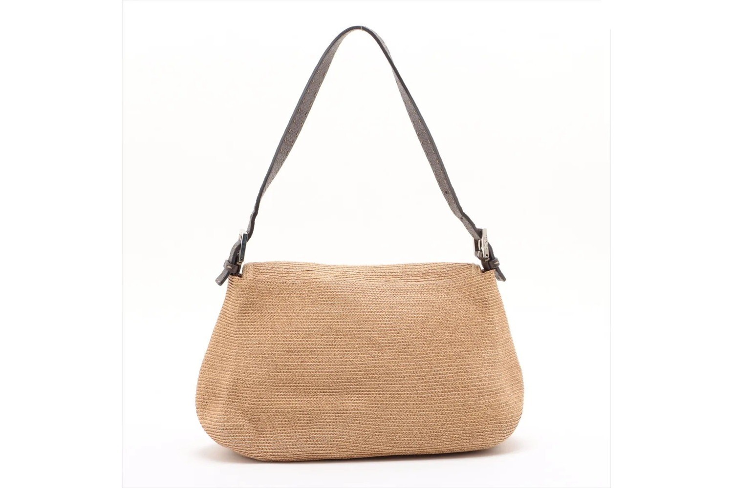 Selleria Mamma Baguette Leather Raffia Shoulder Bag — view 2