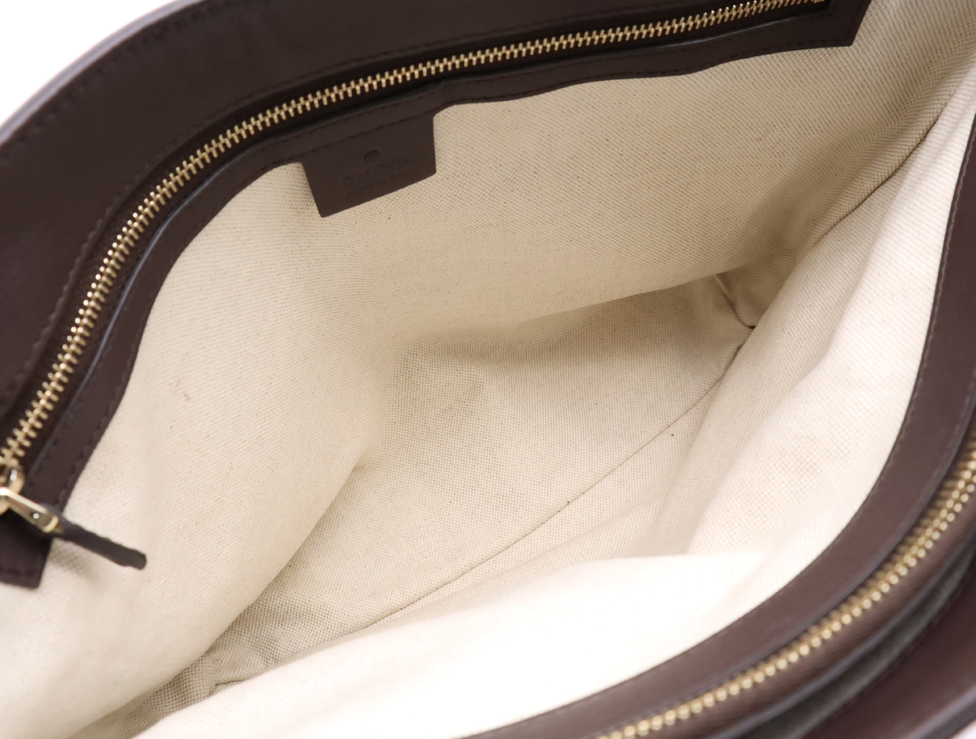 336776 Canvas x Leather GG Supreme Tote Bag, Brown, Gold Hardware, with Dust Bag. — view 14