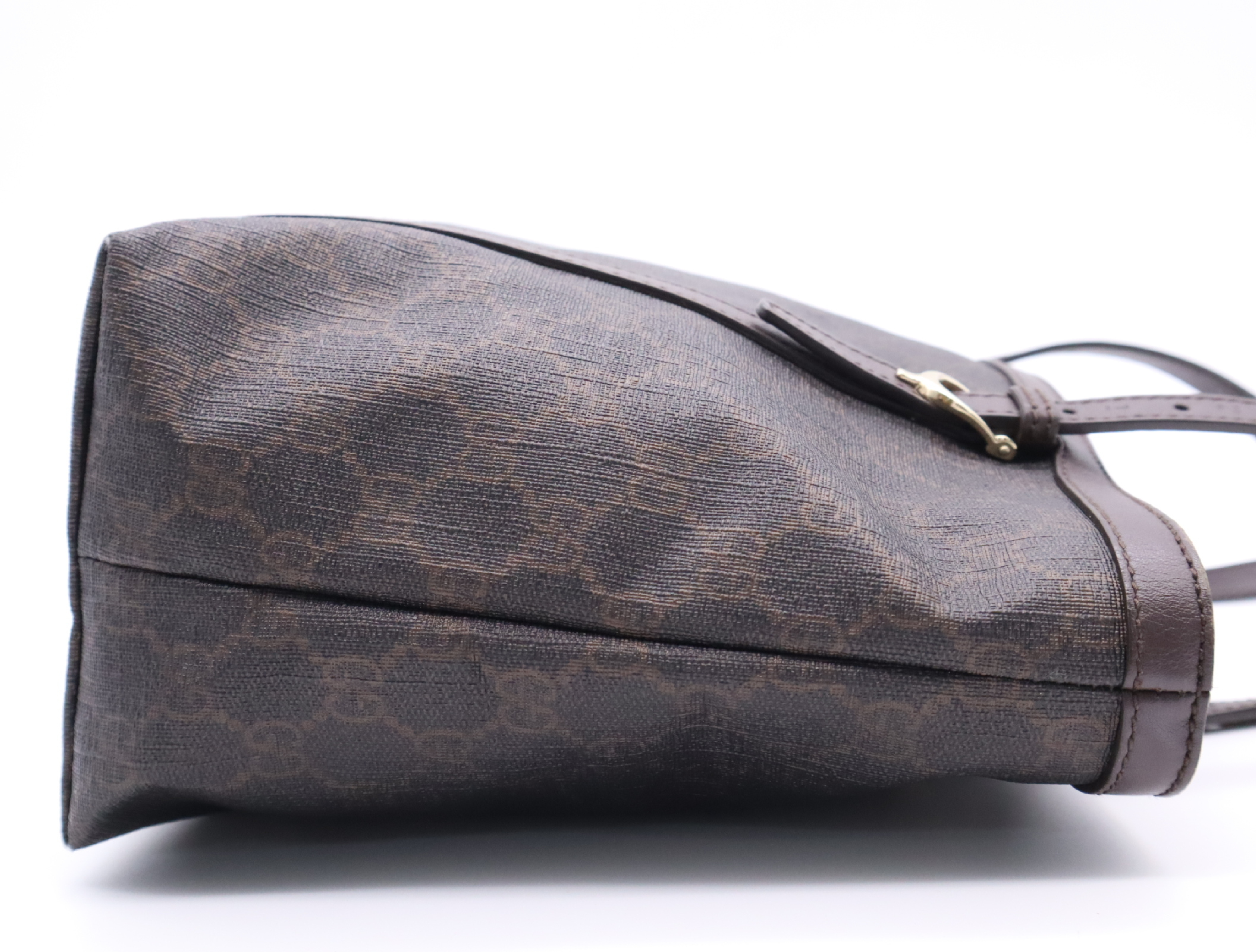 336776 Canvas x Leather GG Supreme Tote Bag, Brown, Gold Hardware, with Dust Bag. — view 5