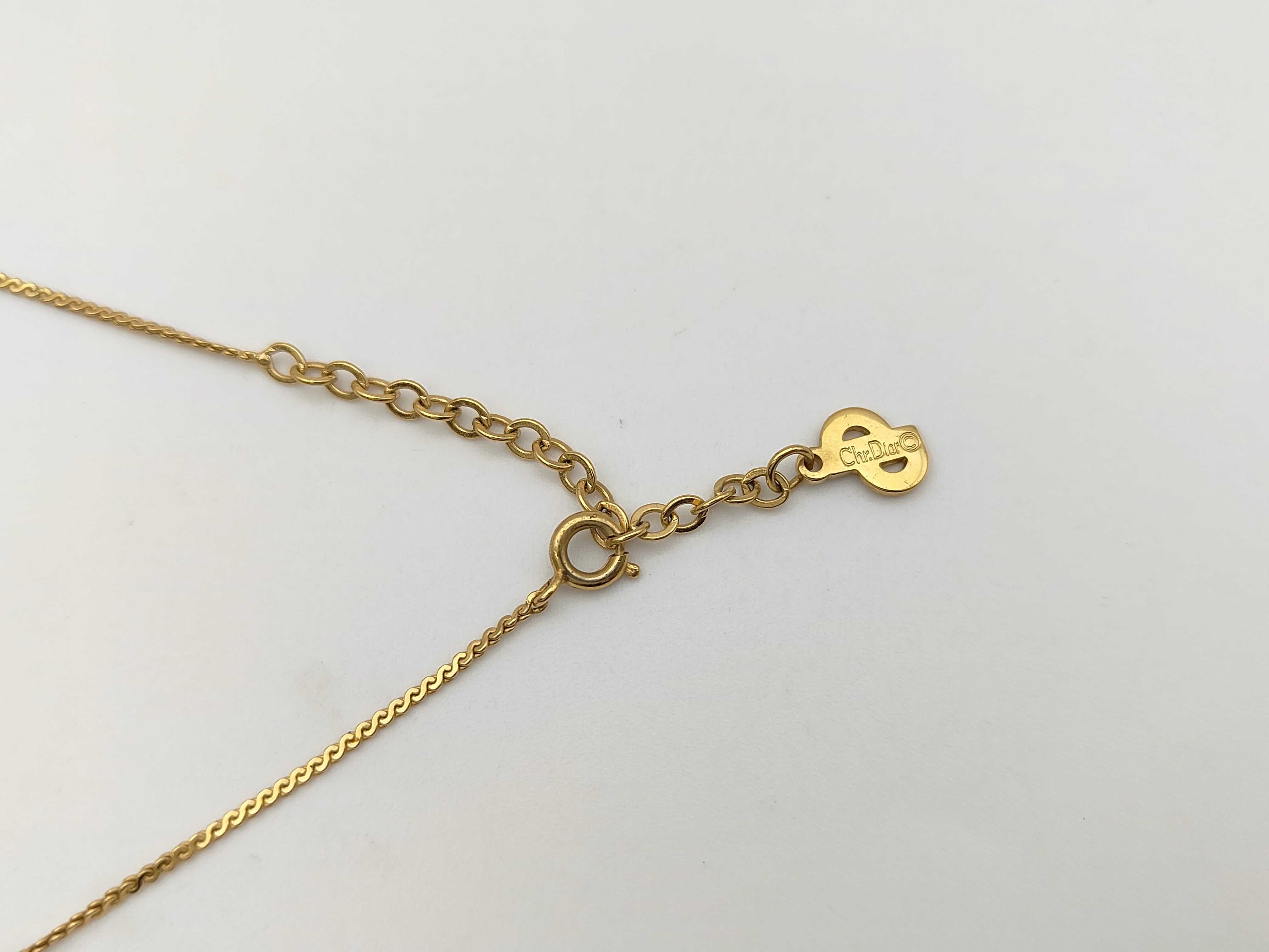 CD logo curb chain gold necklace — view 4