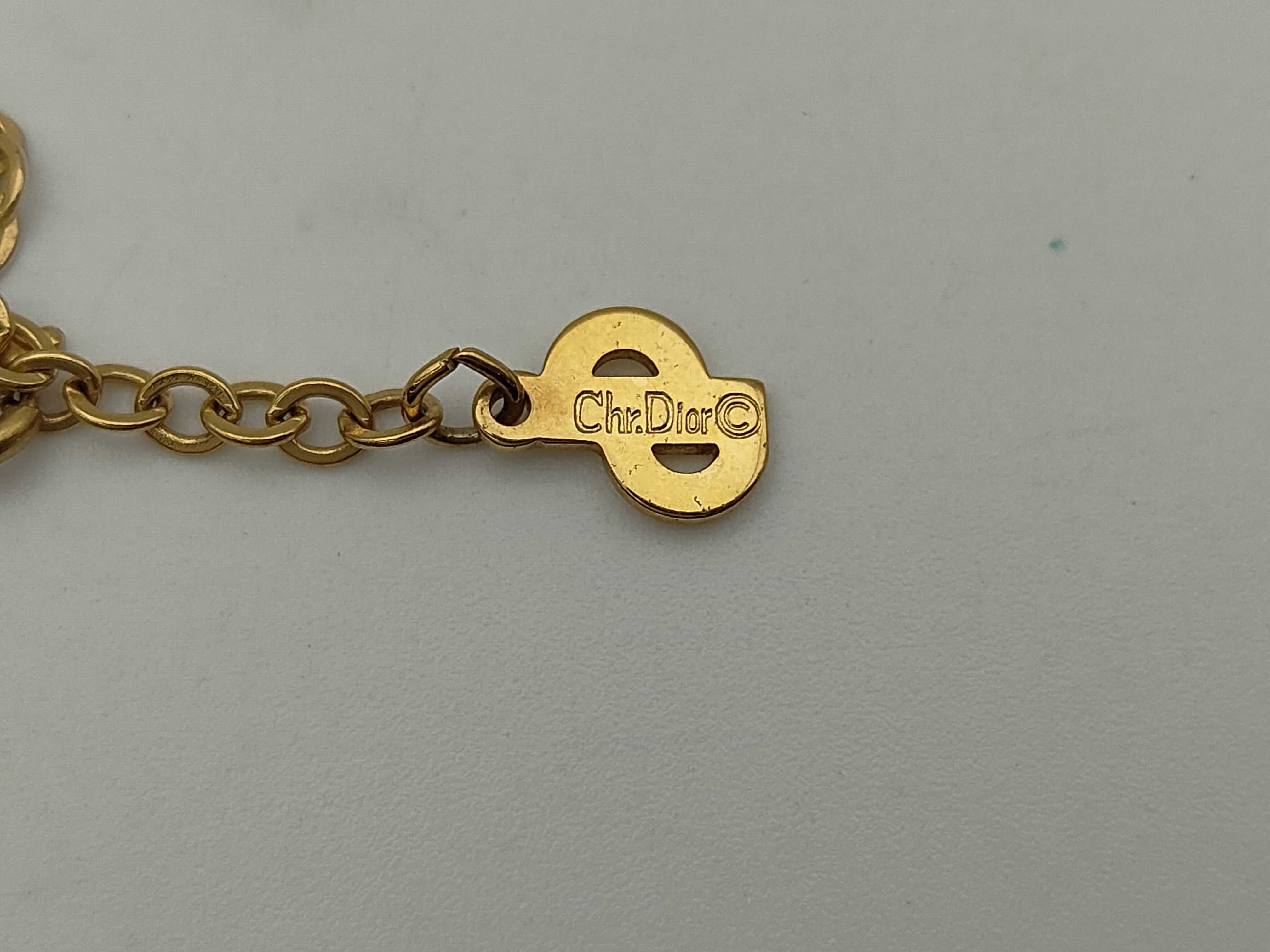 CD logo curb chain gold necklace — view 5
