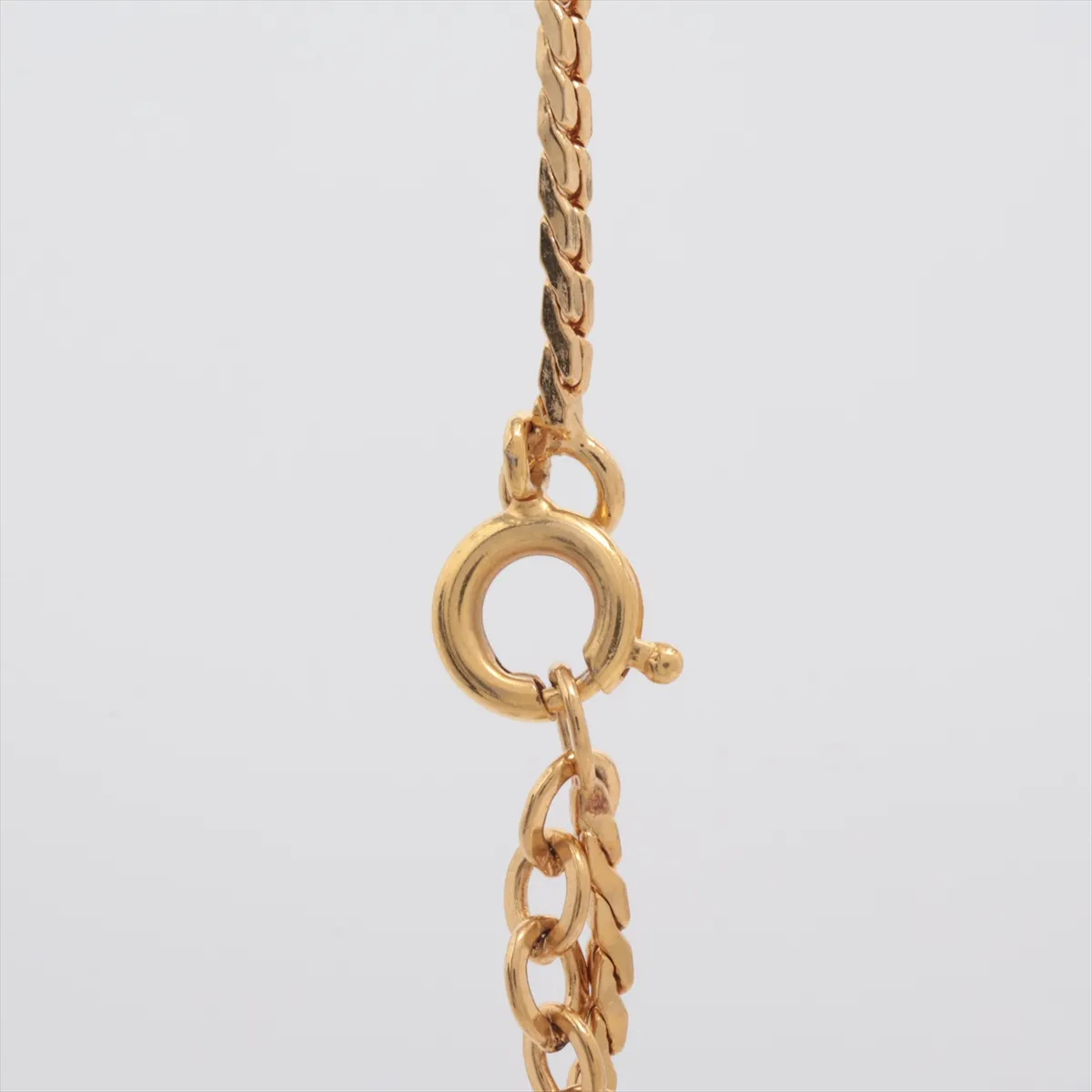 CD logo necklace, GP gold. Shows signs of wear, — view 3
