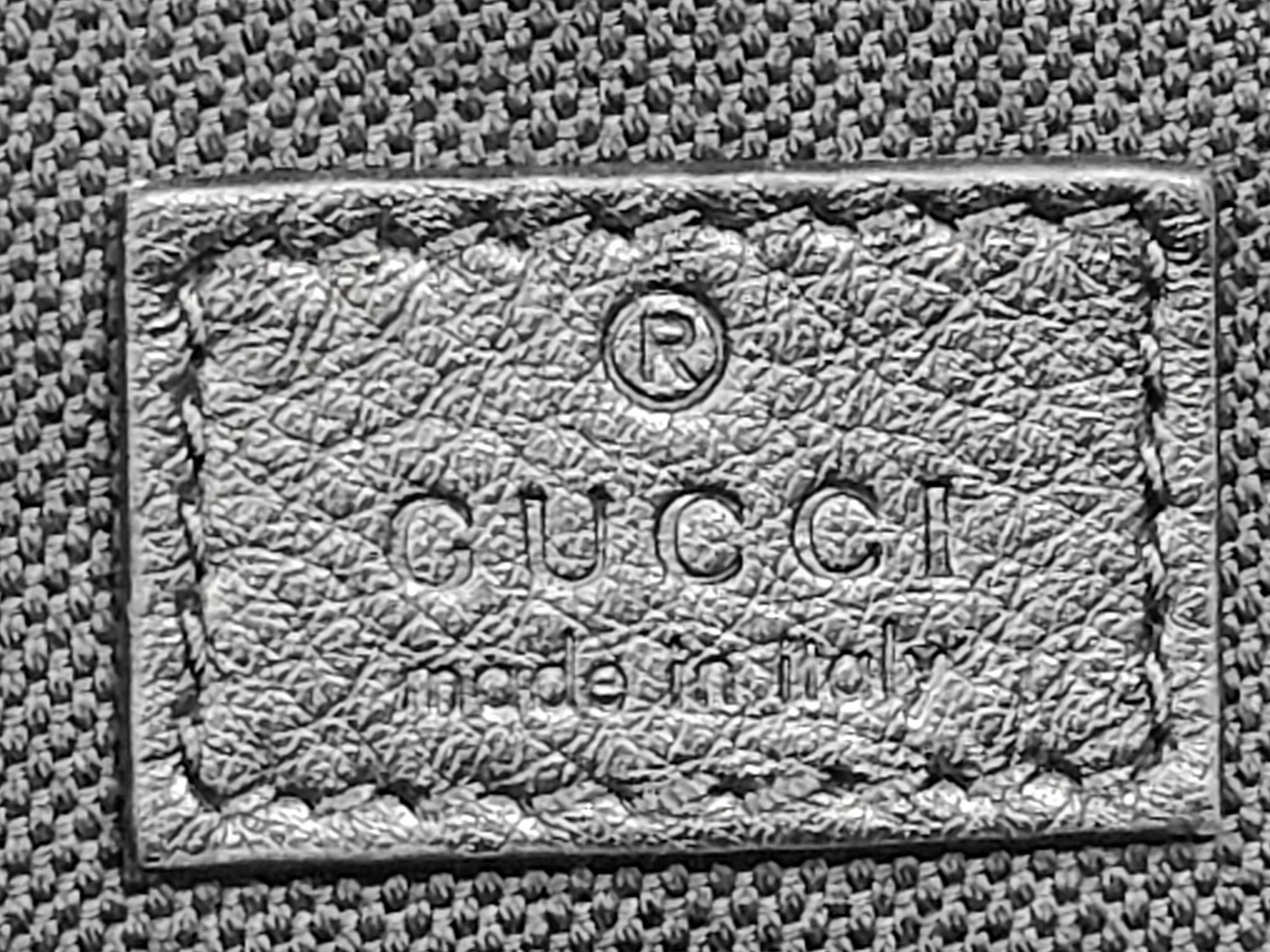 824624/520981 GG Canvas Medium Backpack, Black with Silver Hardware, Canvas with Leather Logo on Bottom, Rucksack — view 13