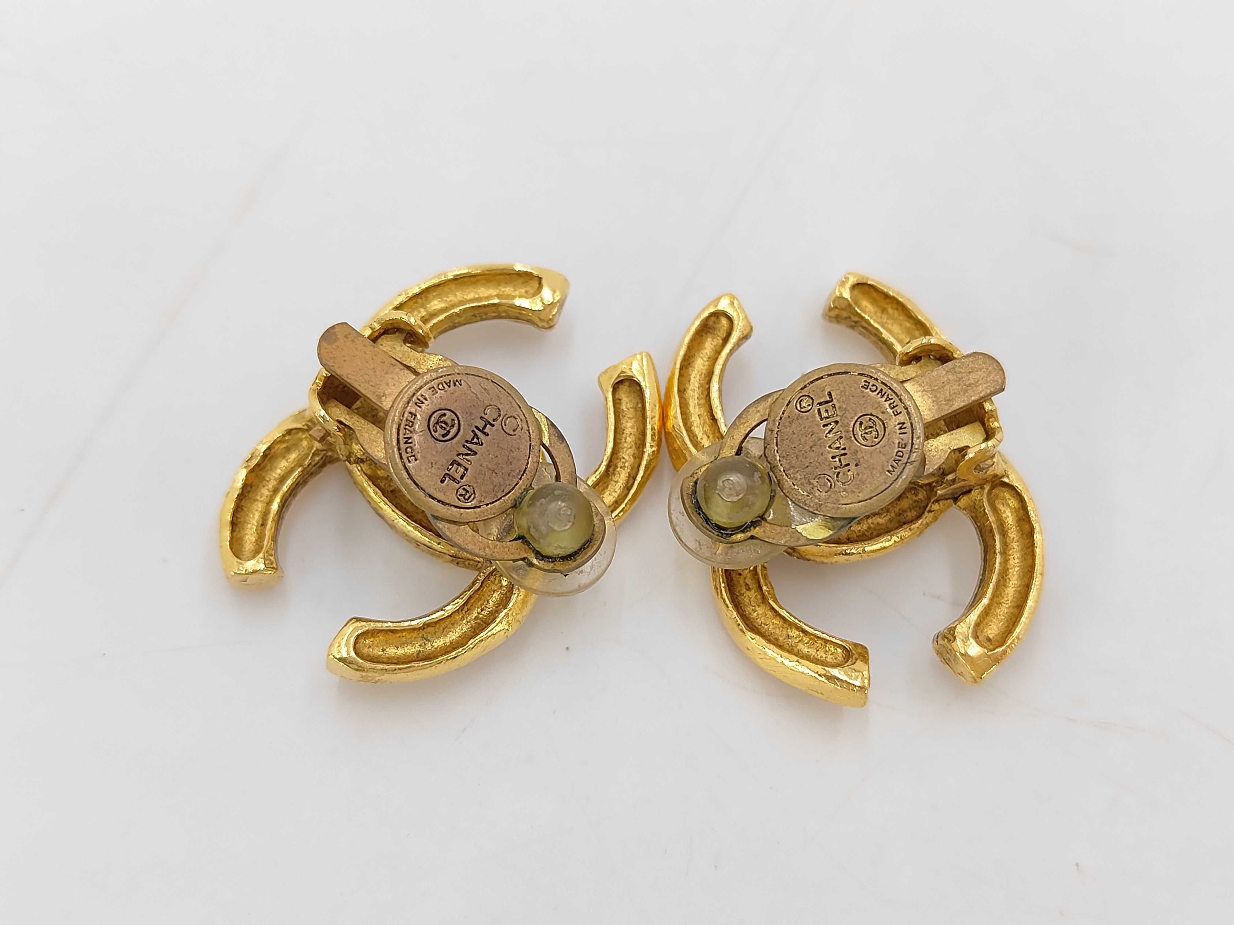 Cocomark gold earrings — view 2