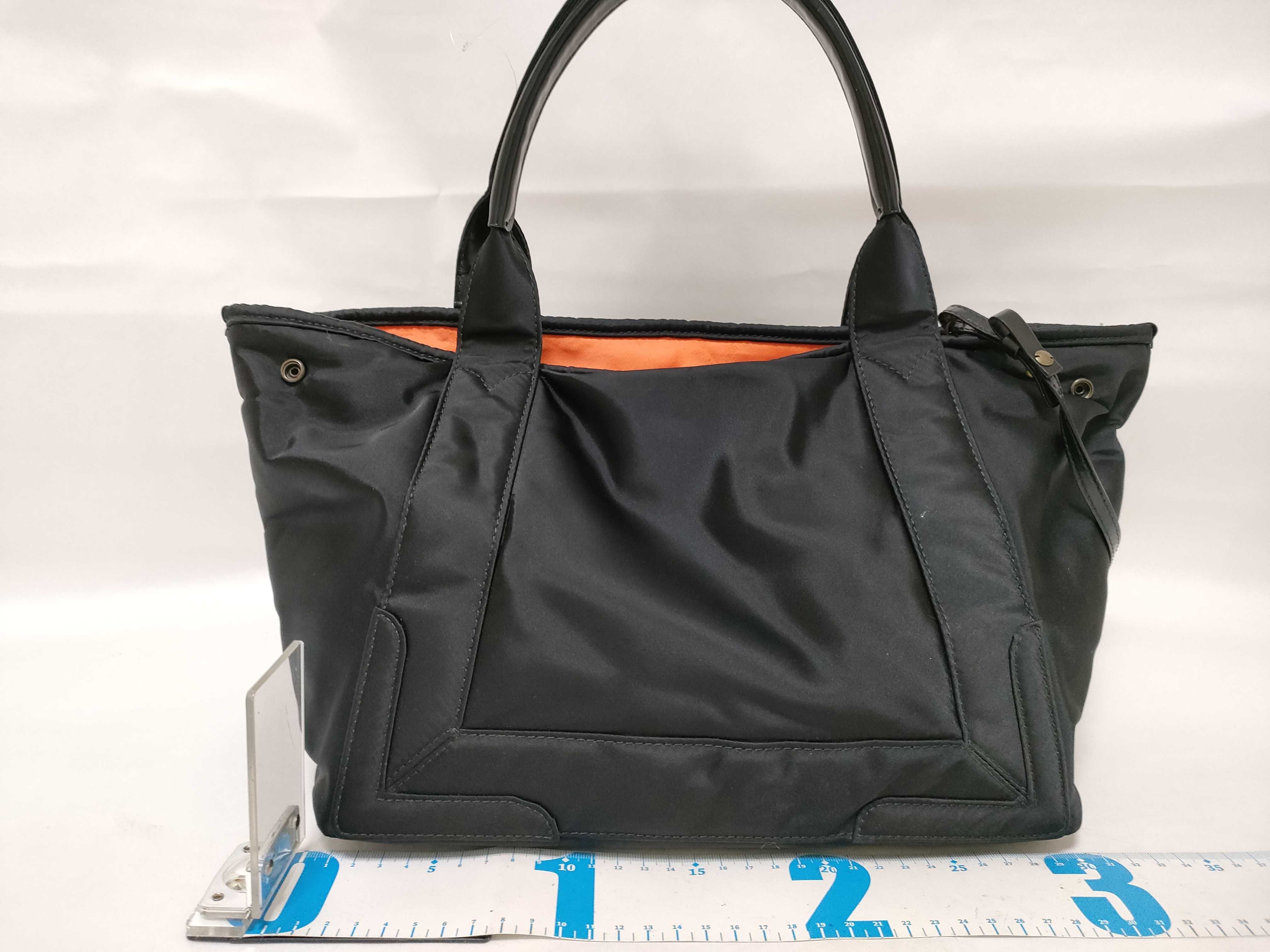 Navy Cabas Nylon x Leather Handbag Black 339933 Handbag — view 2