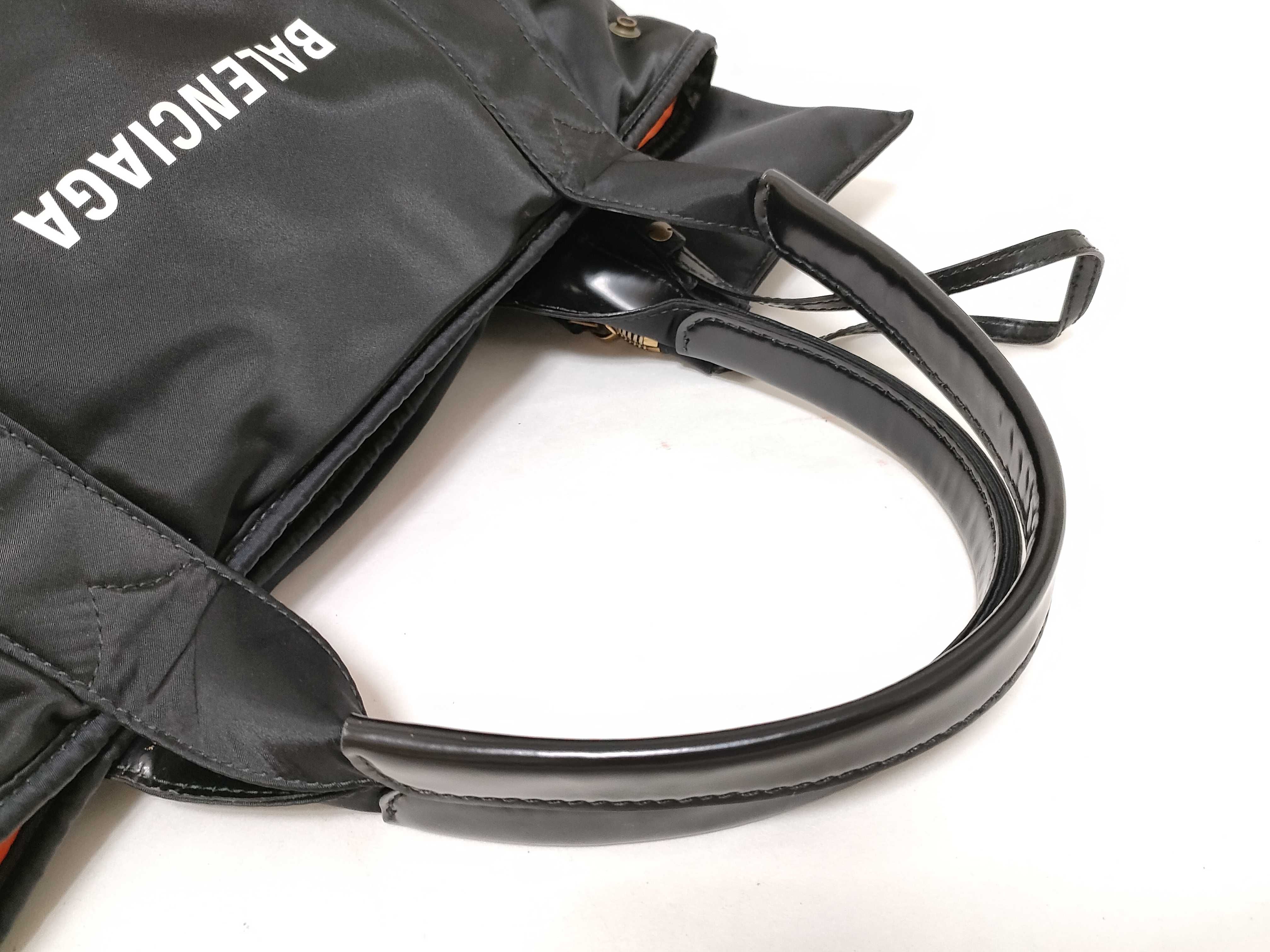 Navy Cabas Nylon x Leather Handbag Black 339933 Handbag — view 3