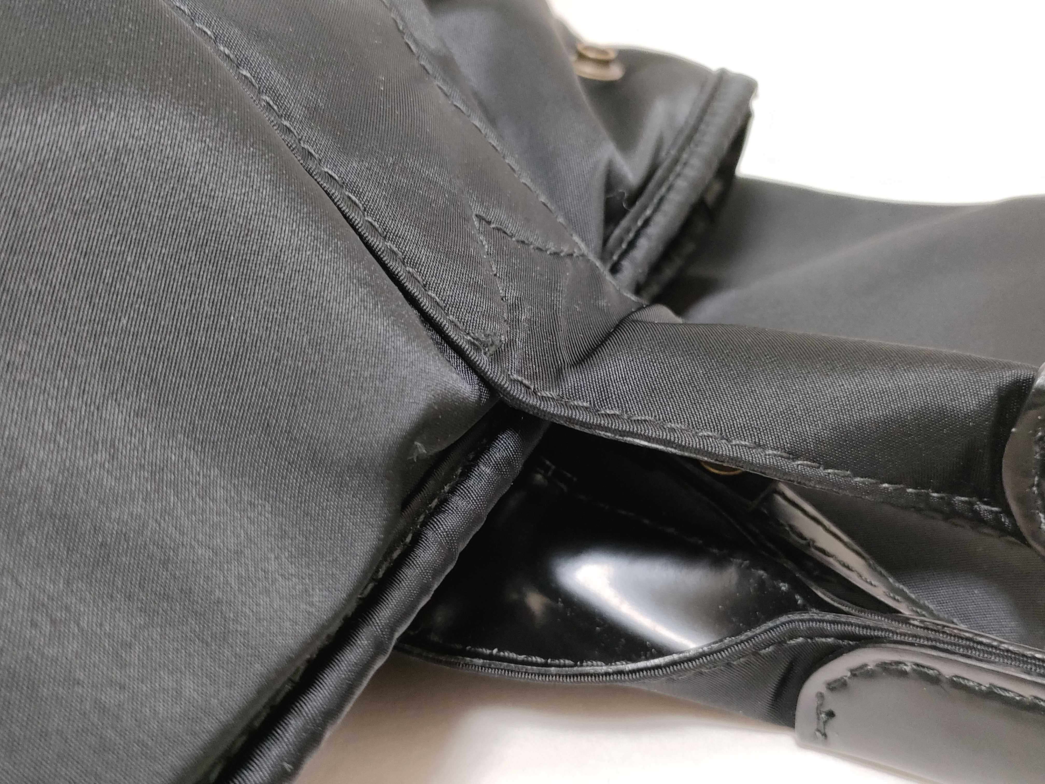 Navy Cabas Nylon x Leather Handbag Black 339933 Handbag — view 5