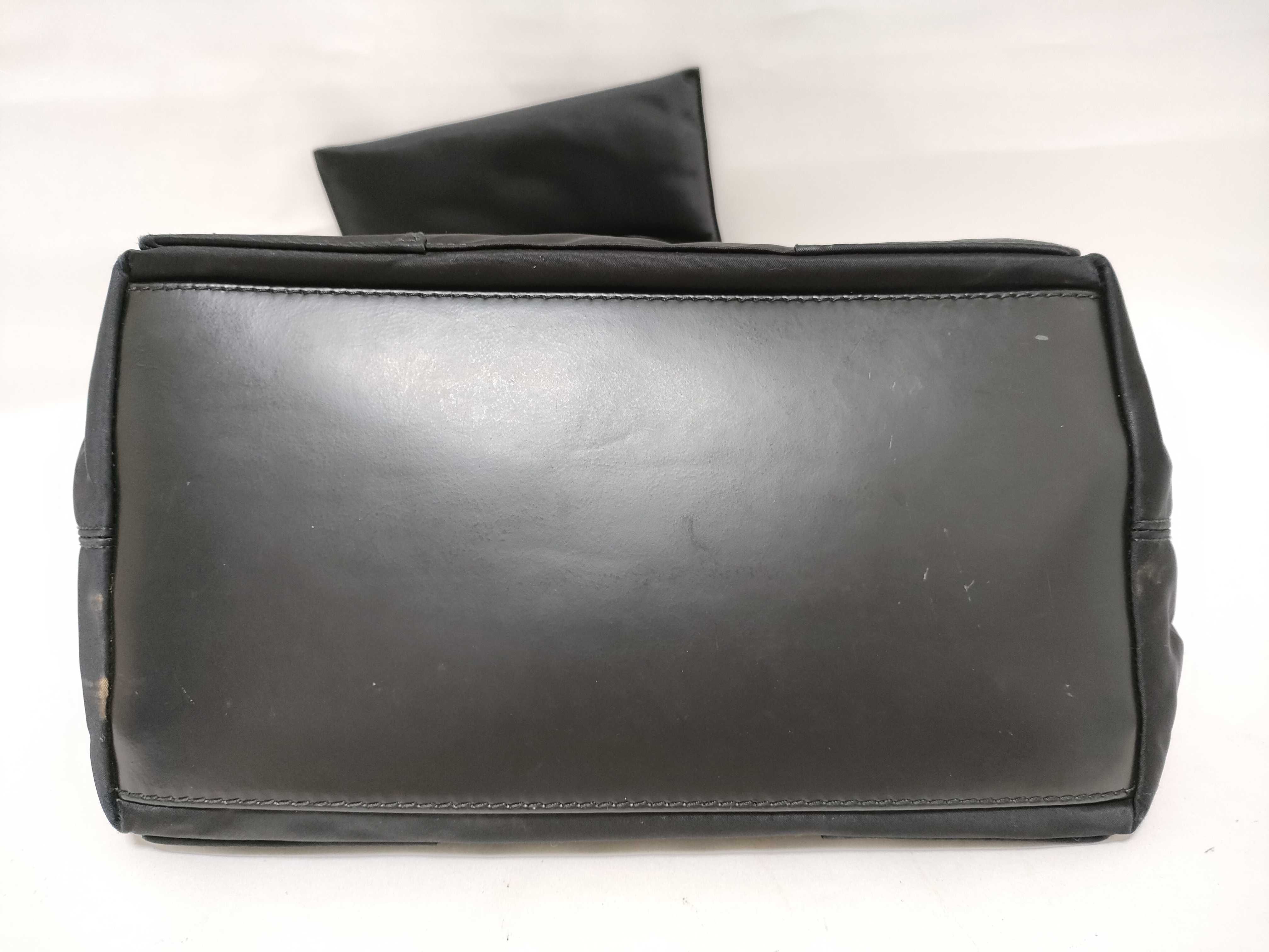 Navy Cabas Nylon x Leather Handbag Black 339933 Handbag — view 7