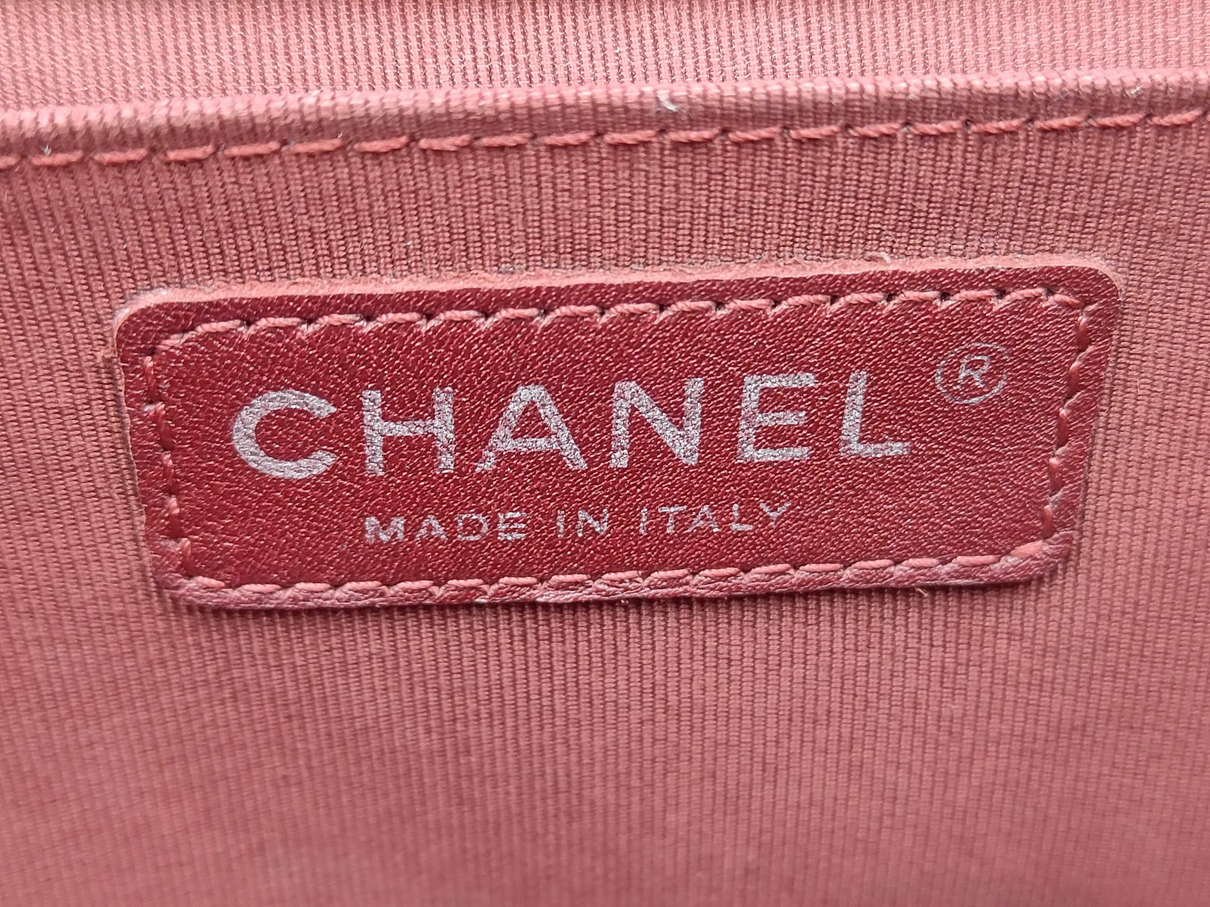 Boy Chanel Chain Shoulder Bag, Caviar Leather, Red — view 11