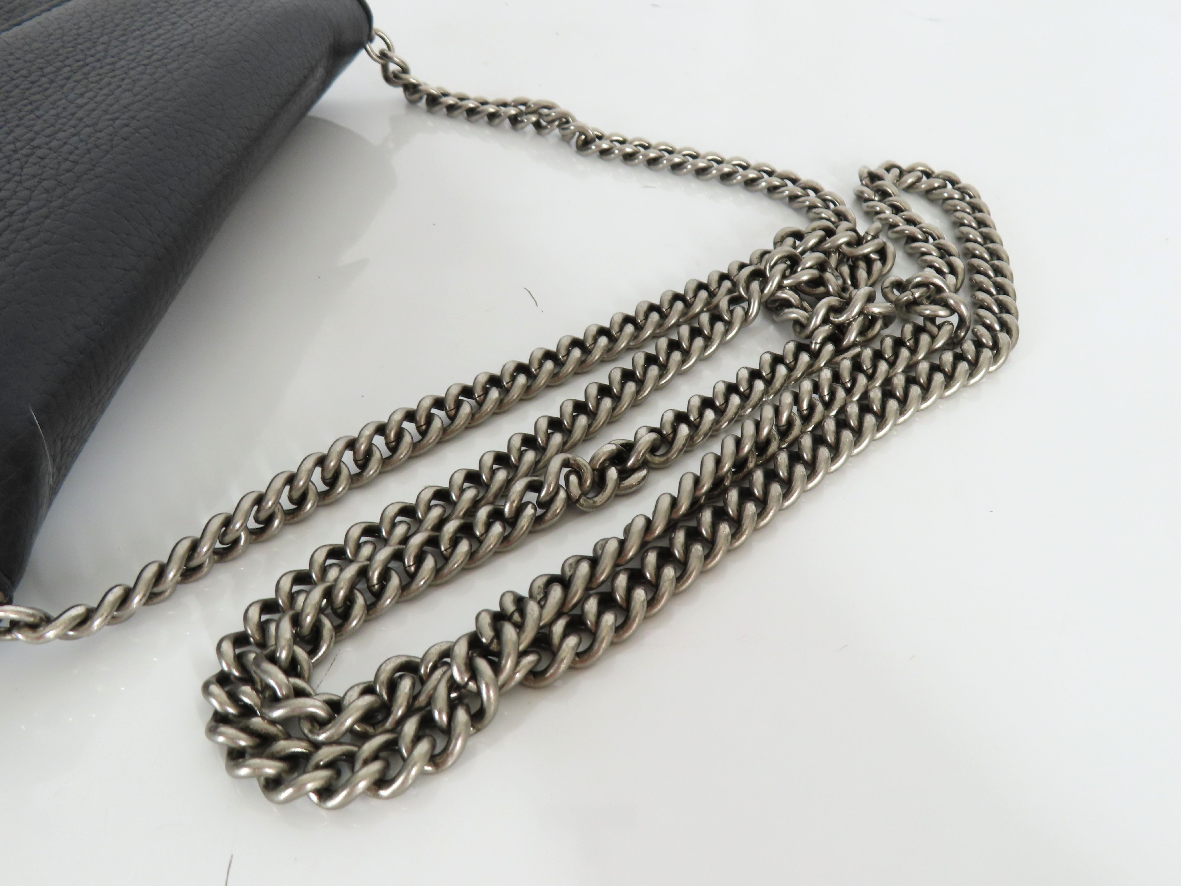 Dionysus 401231 Leather Chain Wallet Black Shoulder Bag — view 3