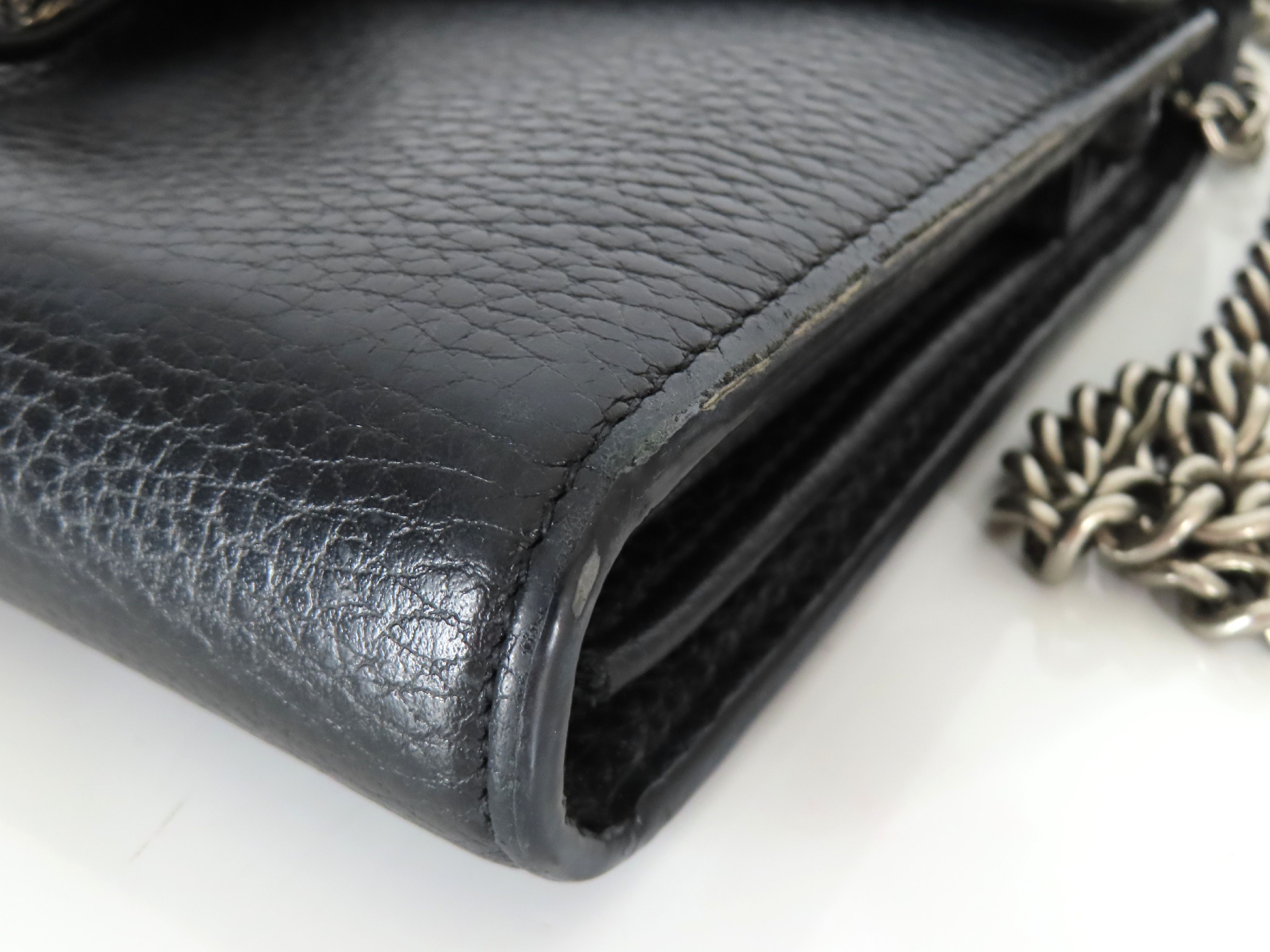 Dionysus 401231 Leather Chain Wallet Black Shoulder Bag — view 5