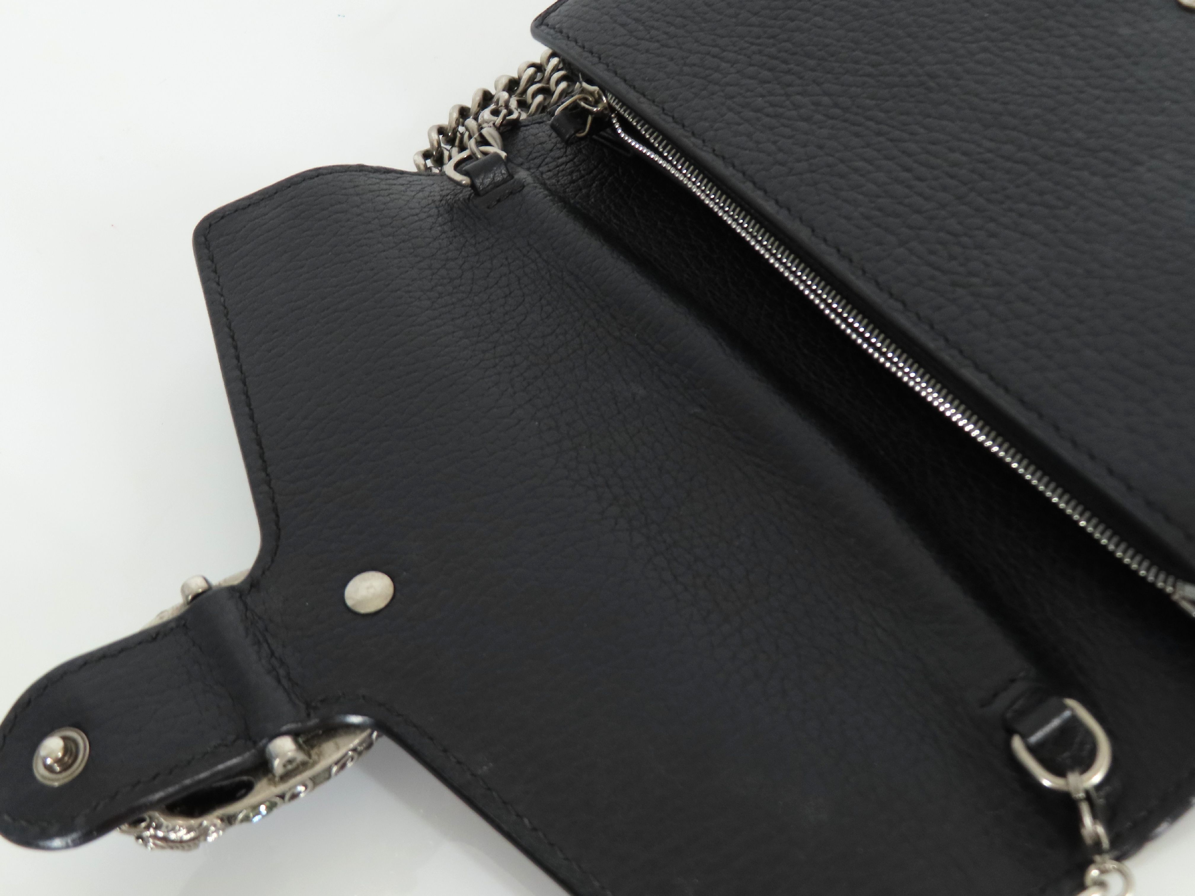 Dionysus 401231 Leather Chain Wallet Black Shoulder Bag — view 7