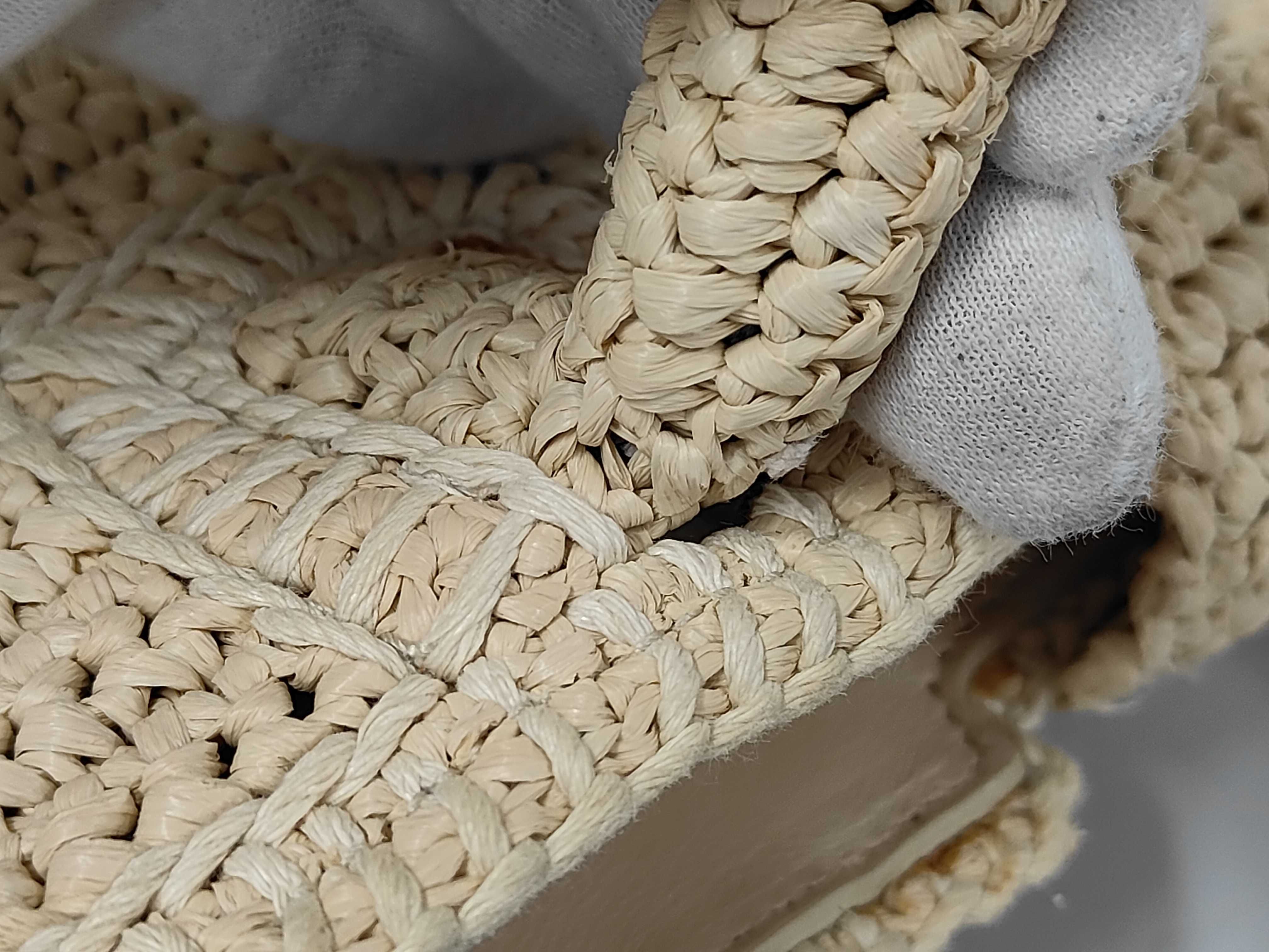 Baby Downtown Cabas Beige Raffia Handbag — view 5