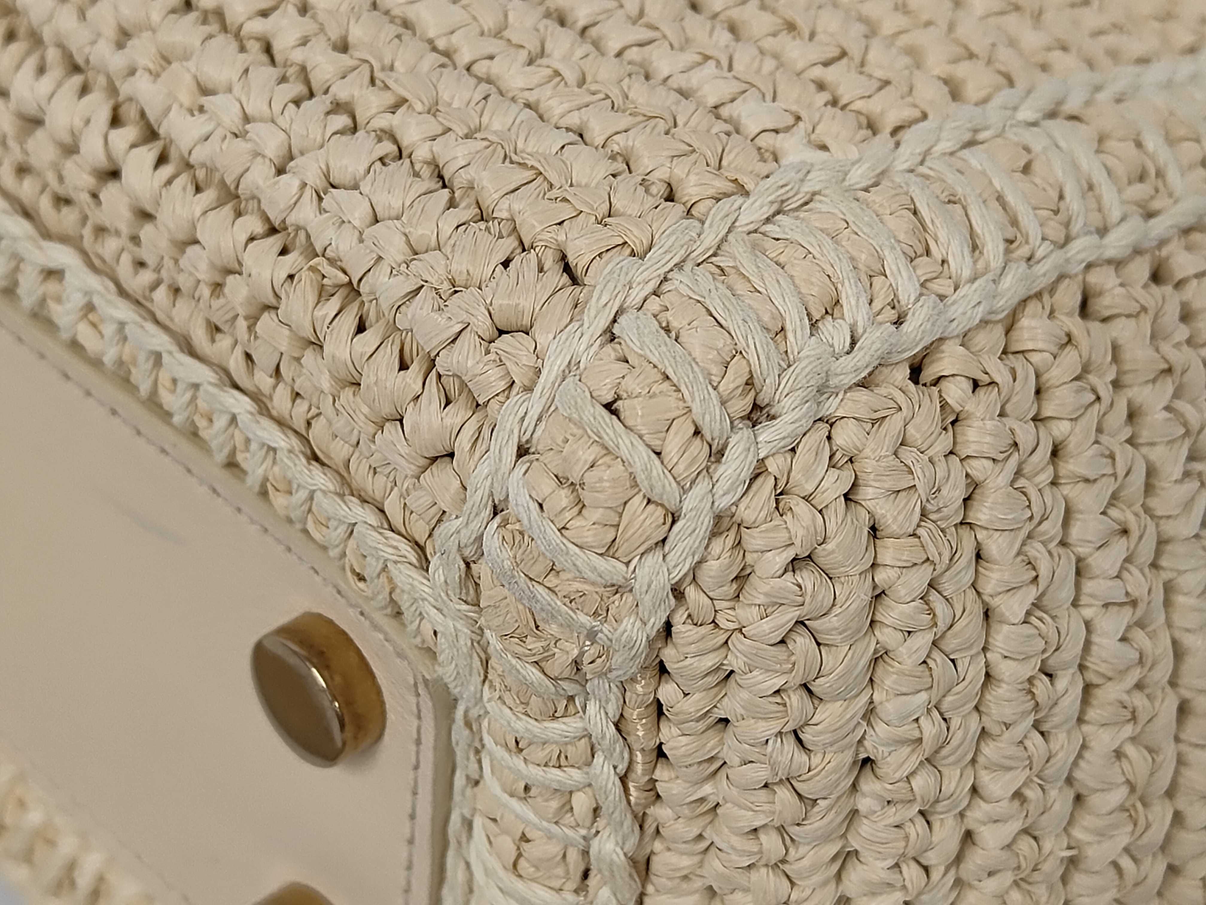 Baby Downtown Cabas Beige Raffia Handbag — view 6