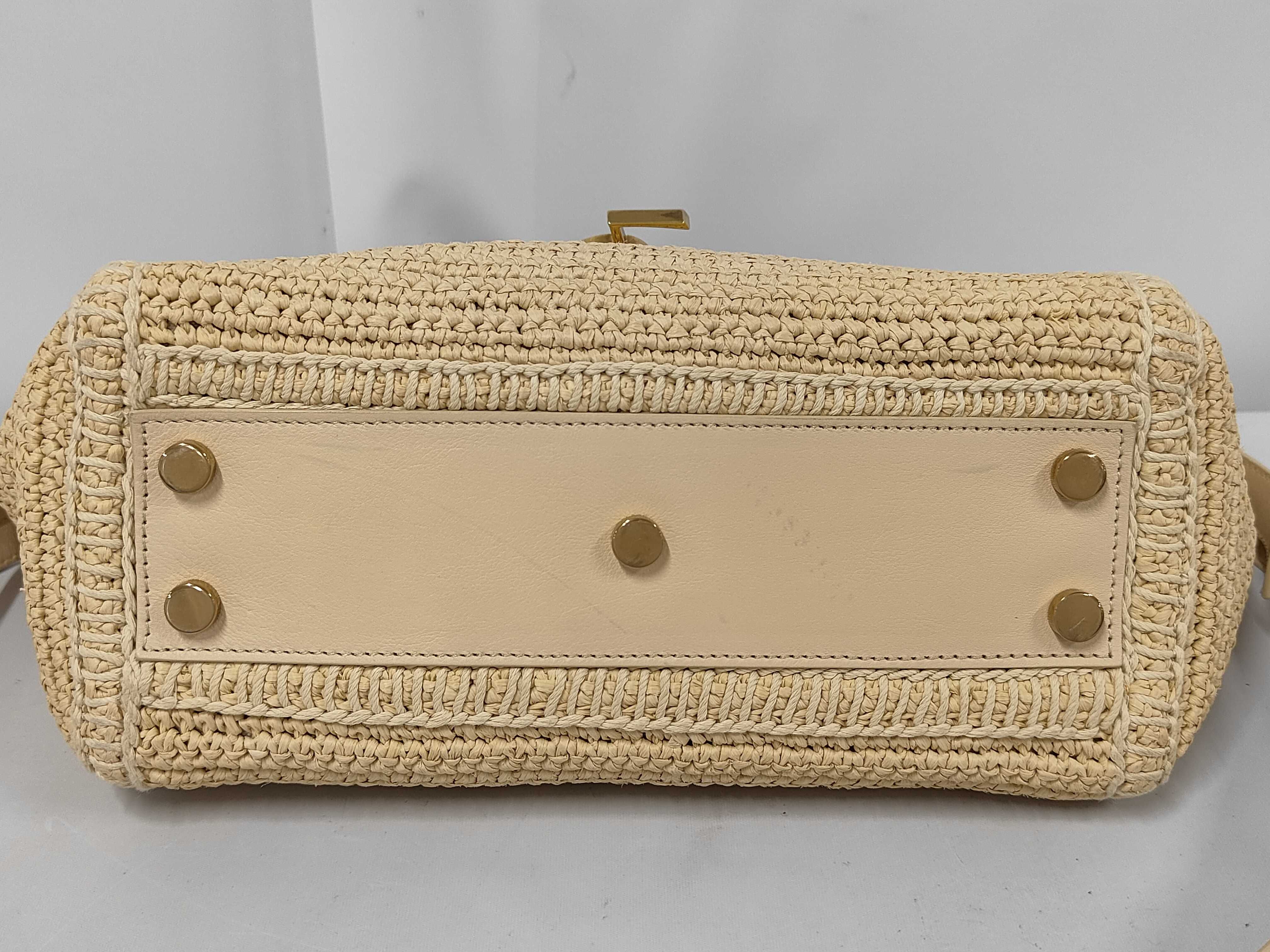 Baby Downtown Cabas Beige Raffia Handbag — view 7