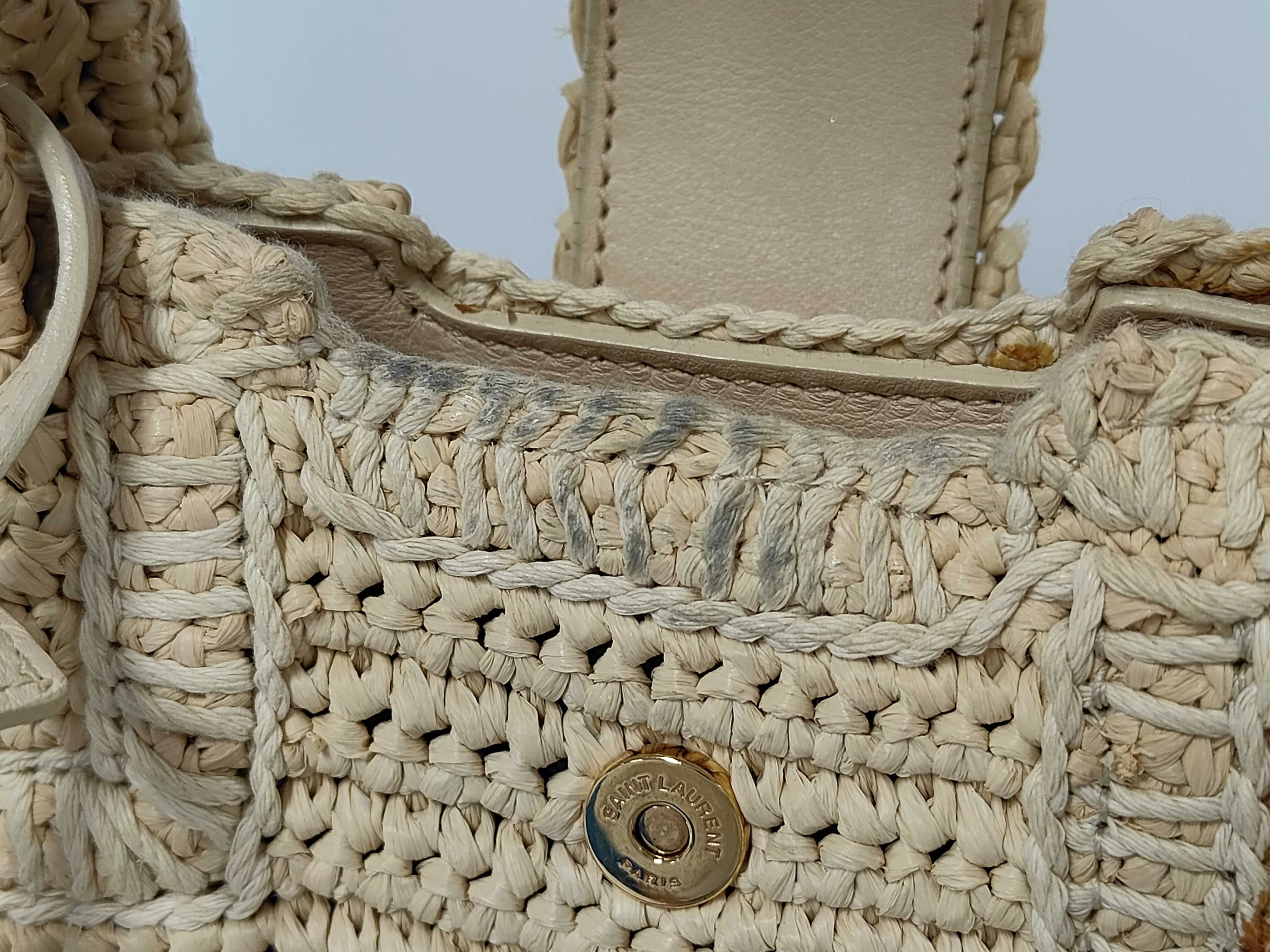 Baby Downtown Cabas Beige Raffia Handbag — view 9