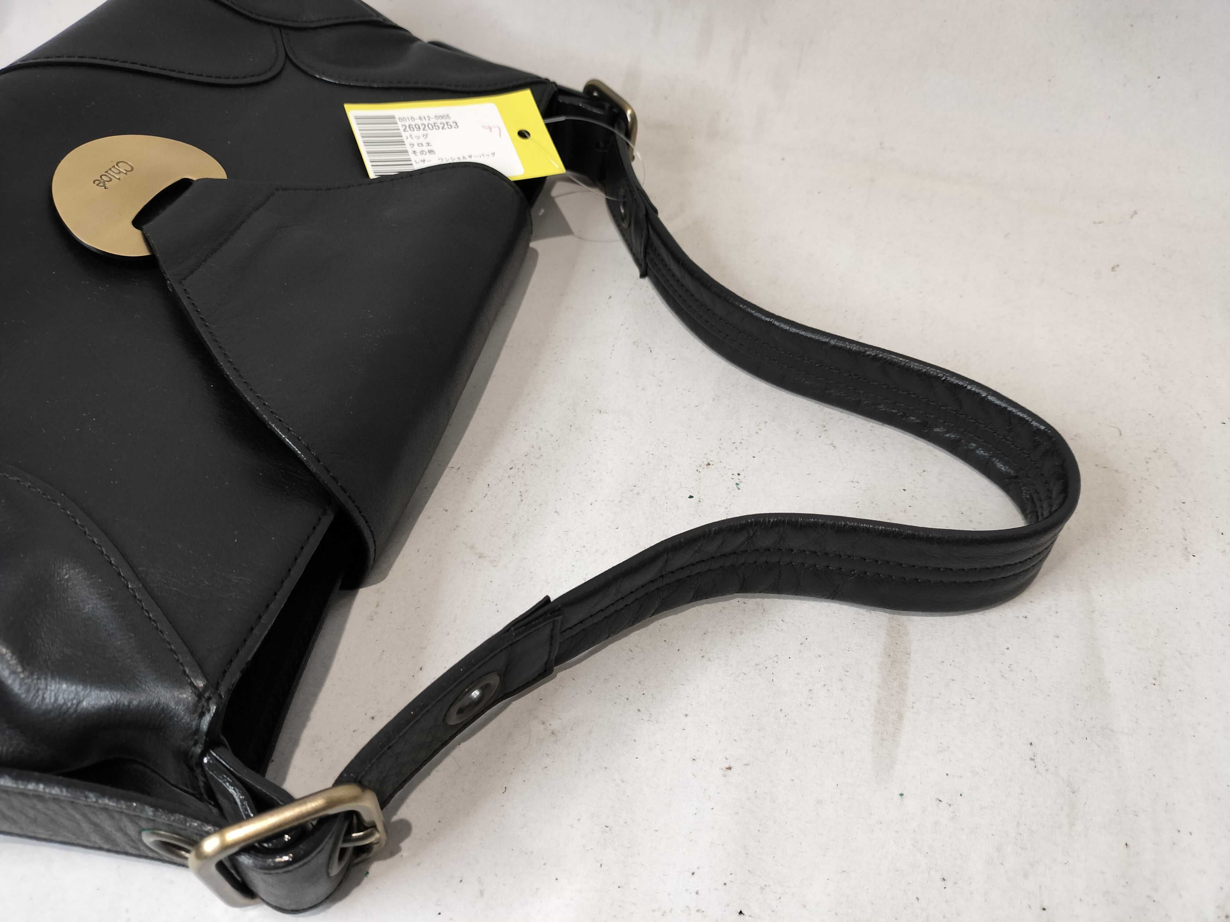 leather one-shoulder bag, black handbag — view 4