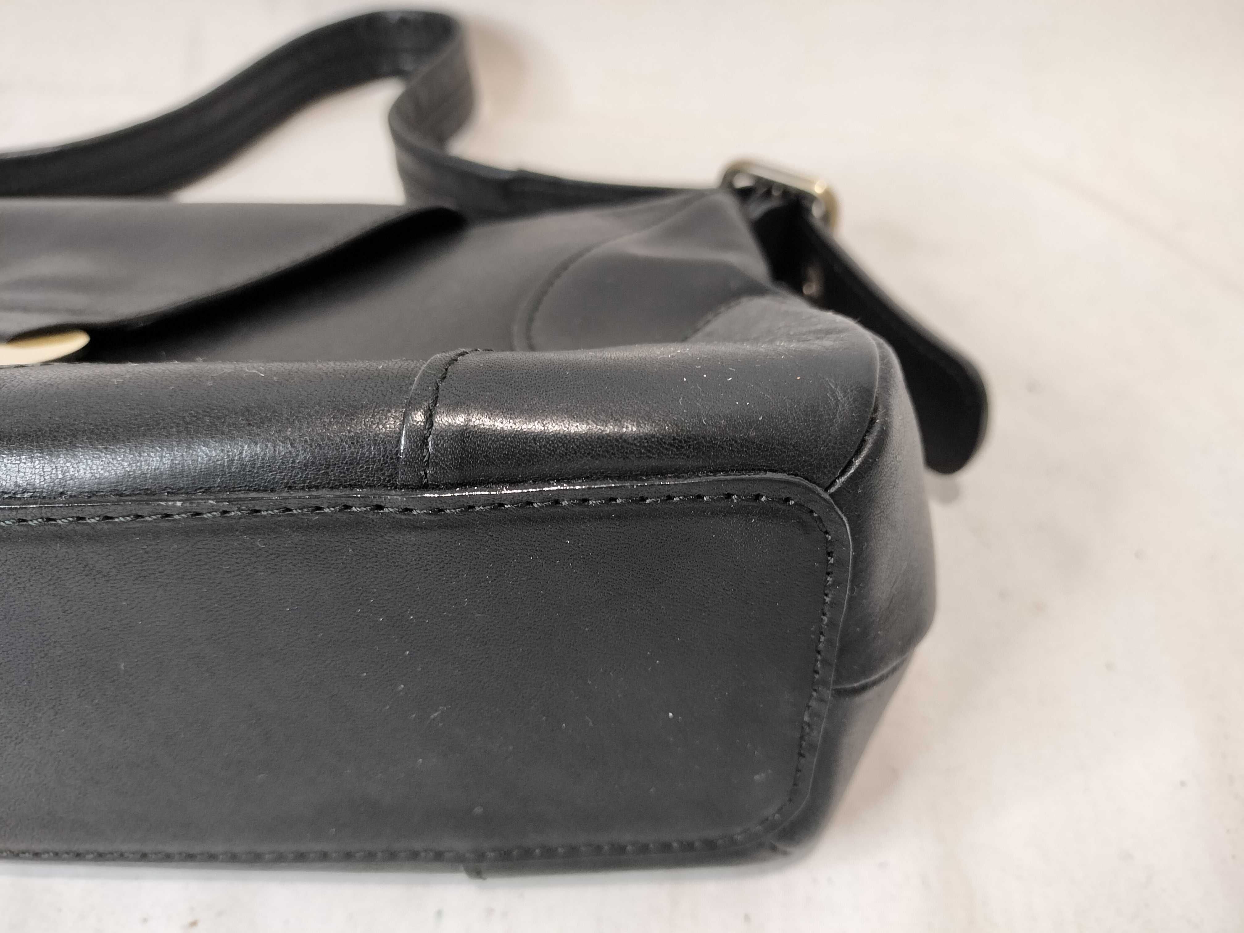 leather one-shoulder bag, black handbag — view 7