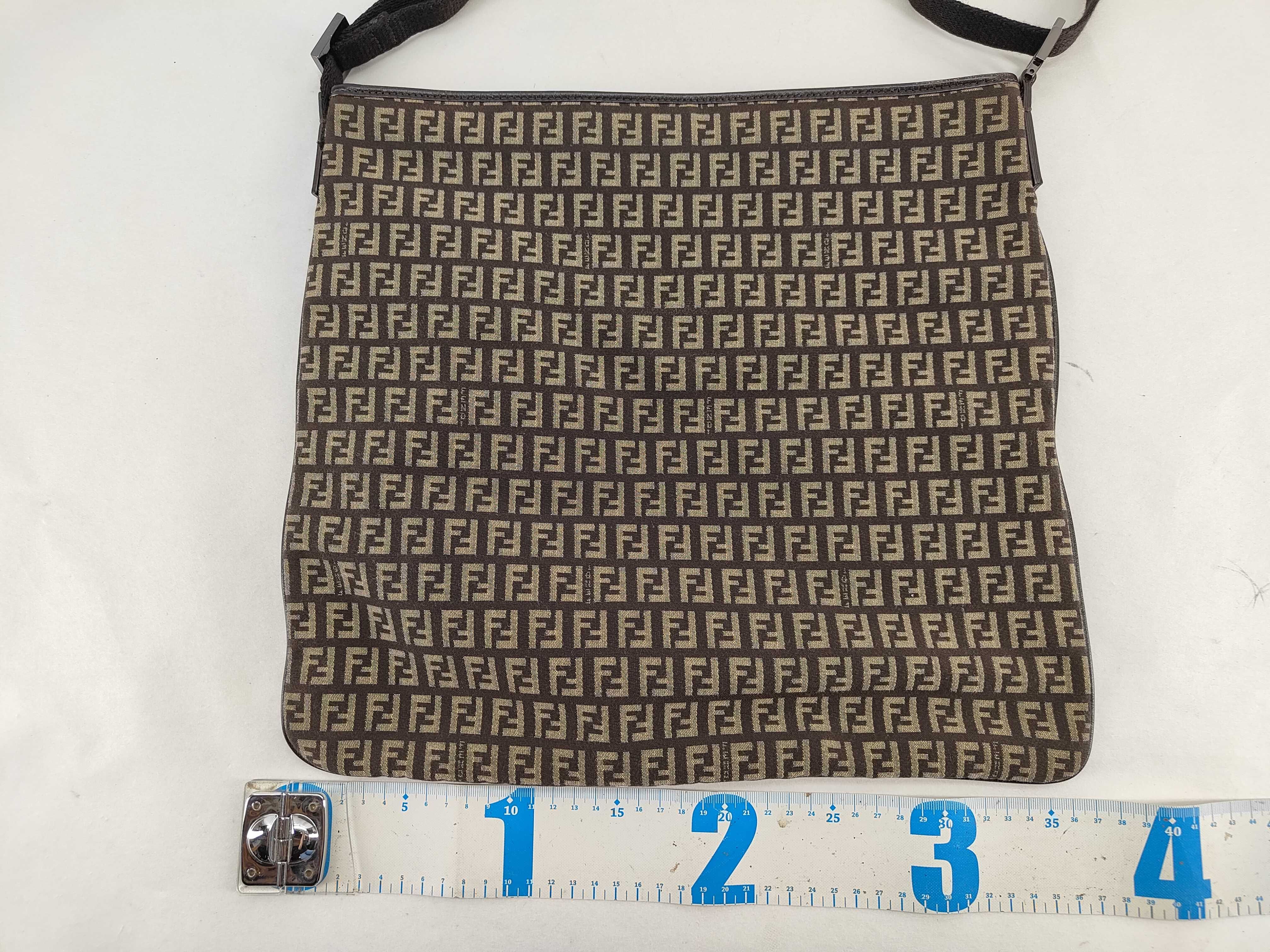 shoulder bag, no gusset, Zucchino canvas, brown. — view 2
