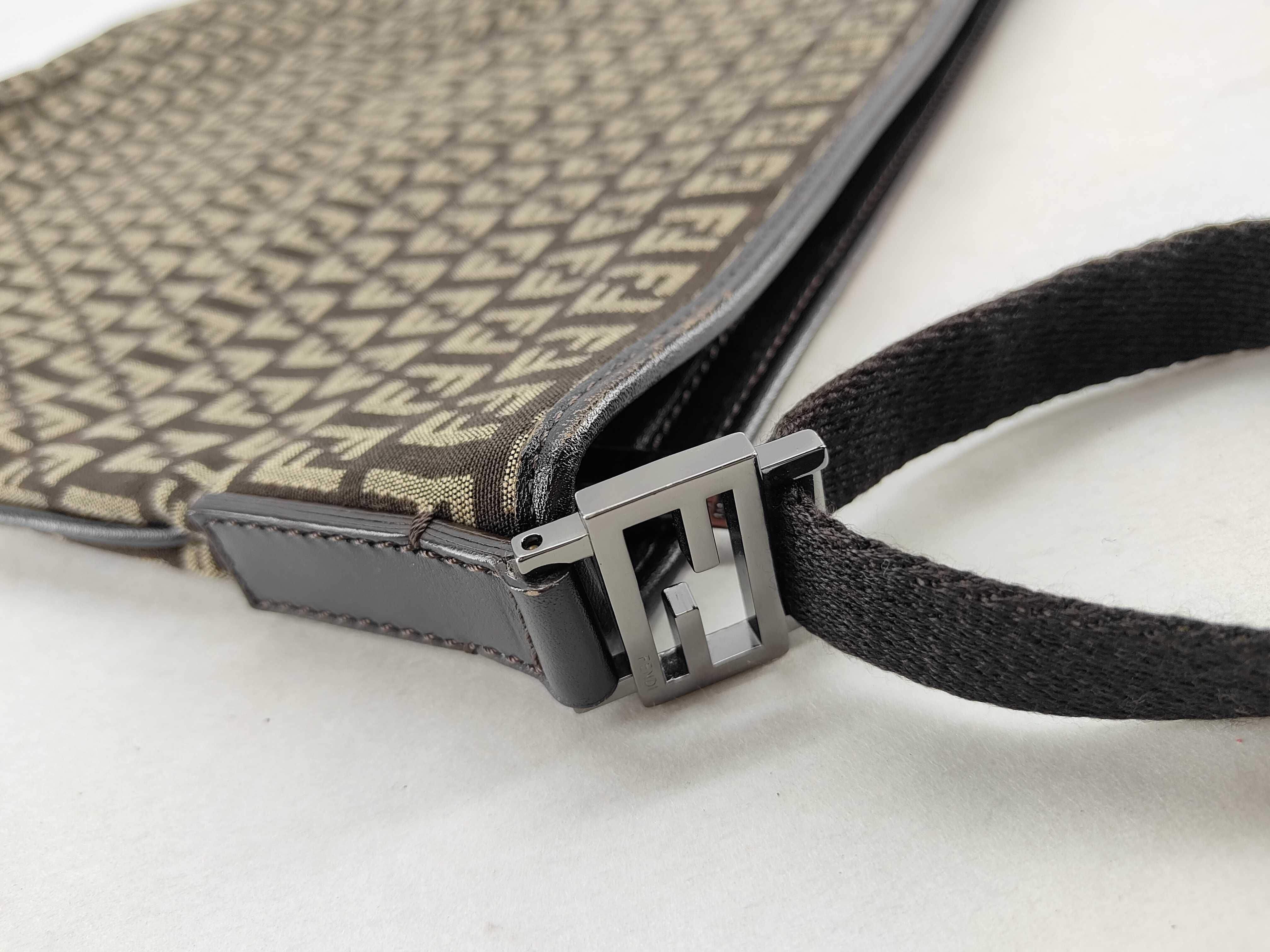 shoulder bag, no gusset, Zucchino canvas, brown. — view 5