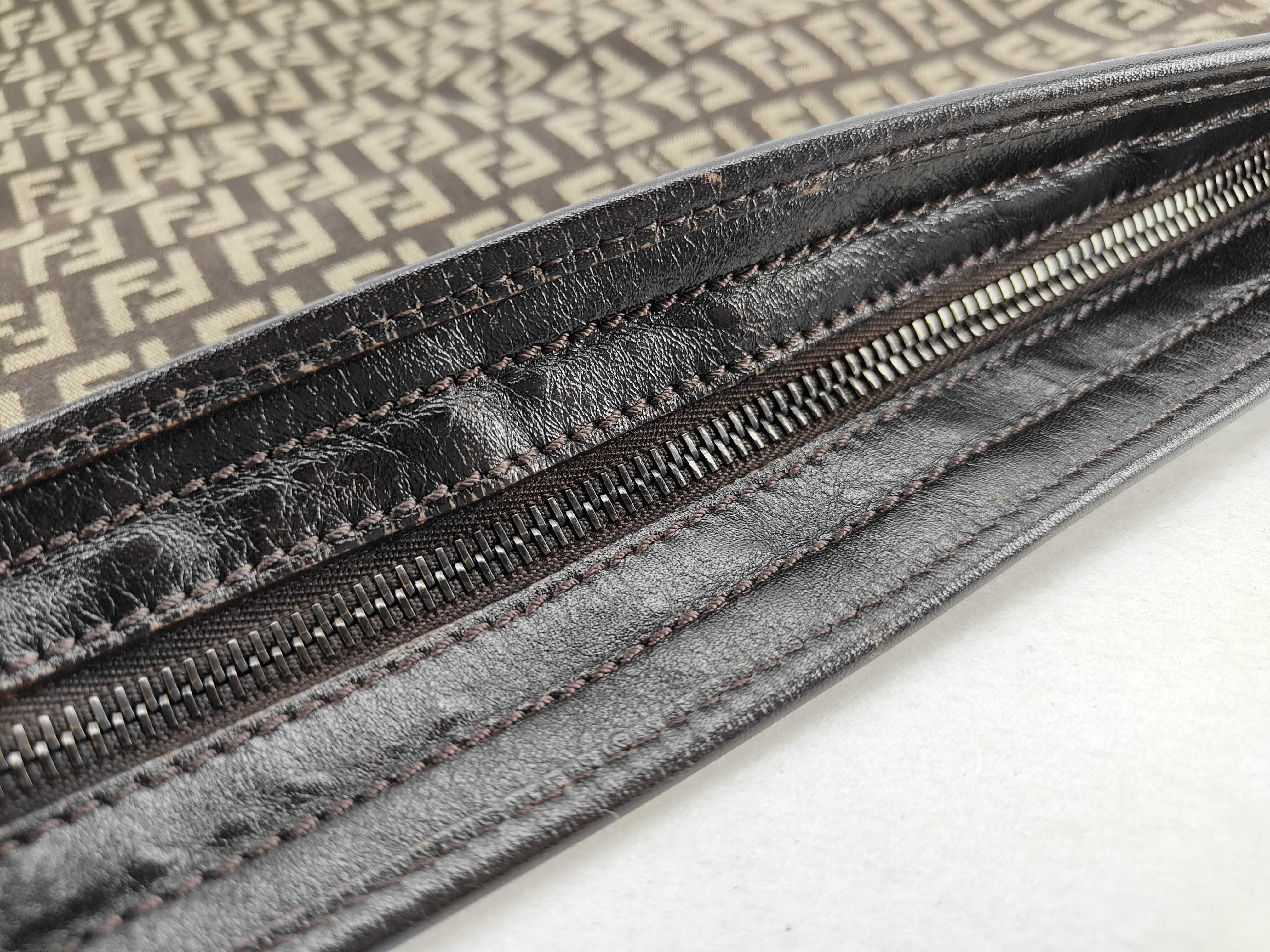 shoulder bag, no gusset, Zucchino canvas, brown. — view 6