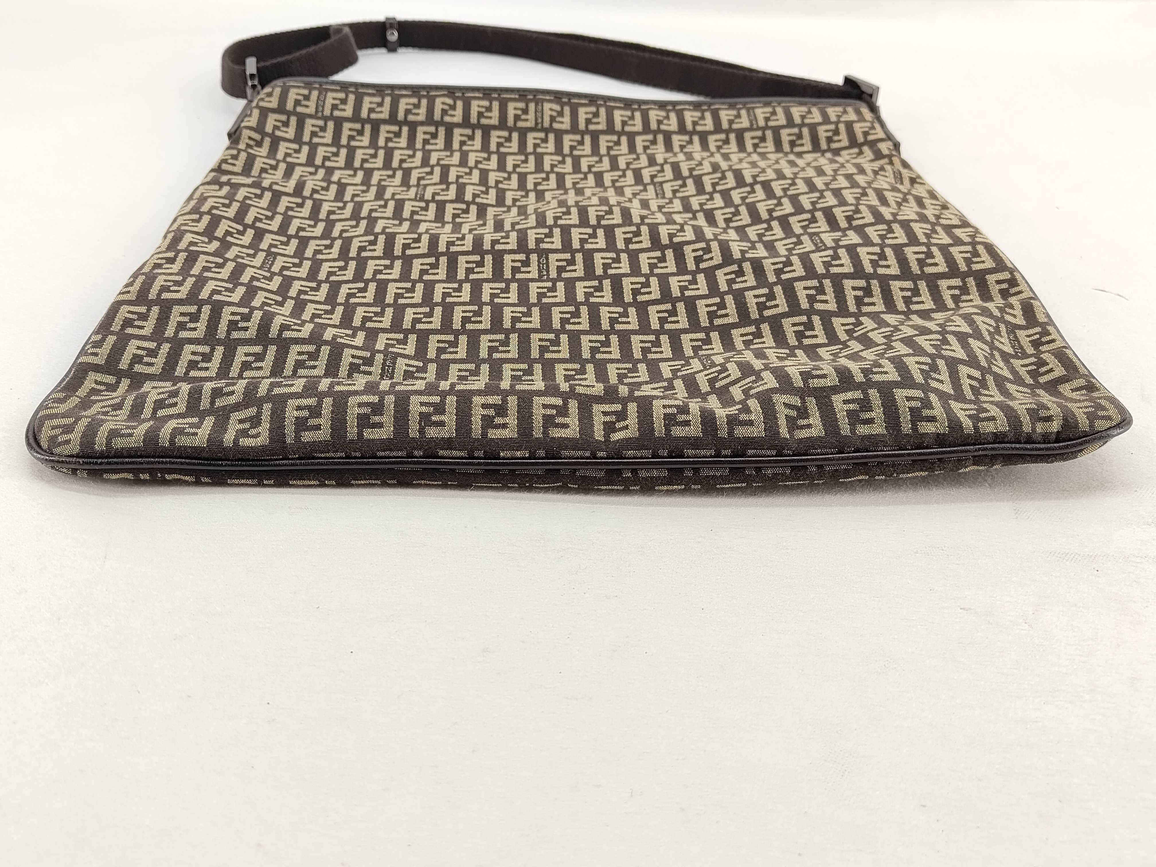 shoulder bag, no gusset, Zucchino canvas, brown. — view 9