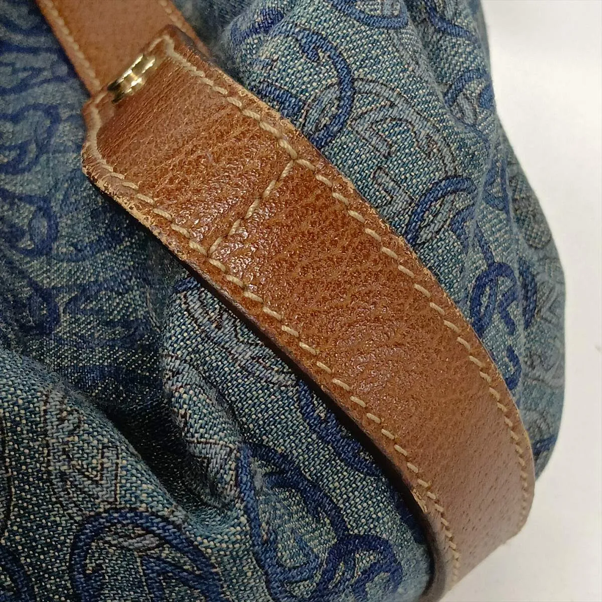 Interlocking G Abbey Denim x Leather Tote Bag, Blue, 130736 — view 13