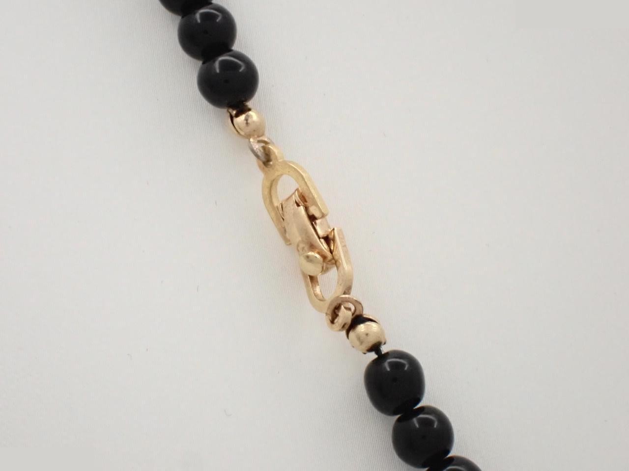 Rhinestone Gold Black Necklace — view 2