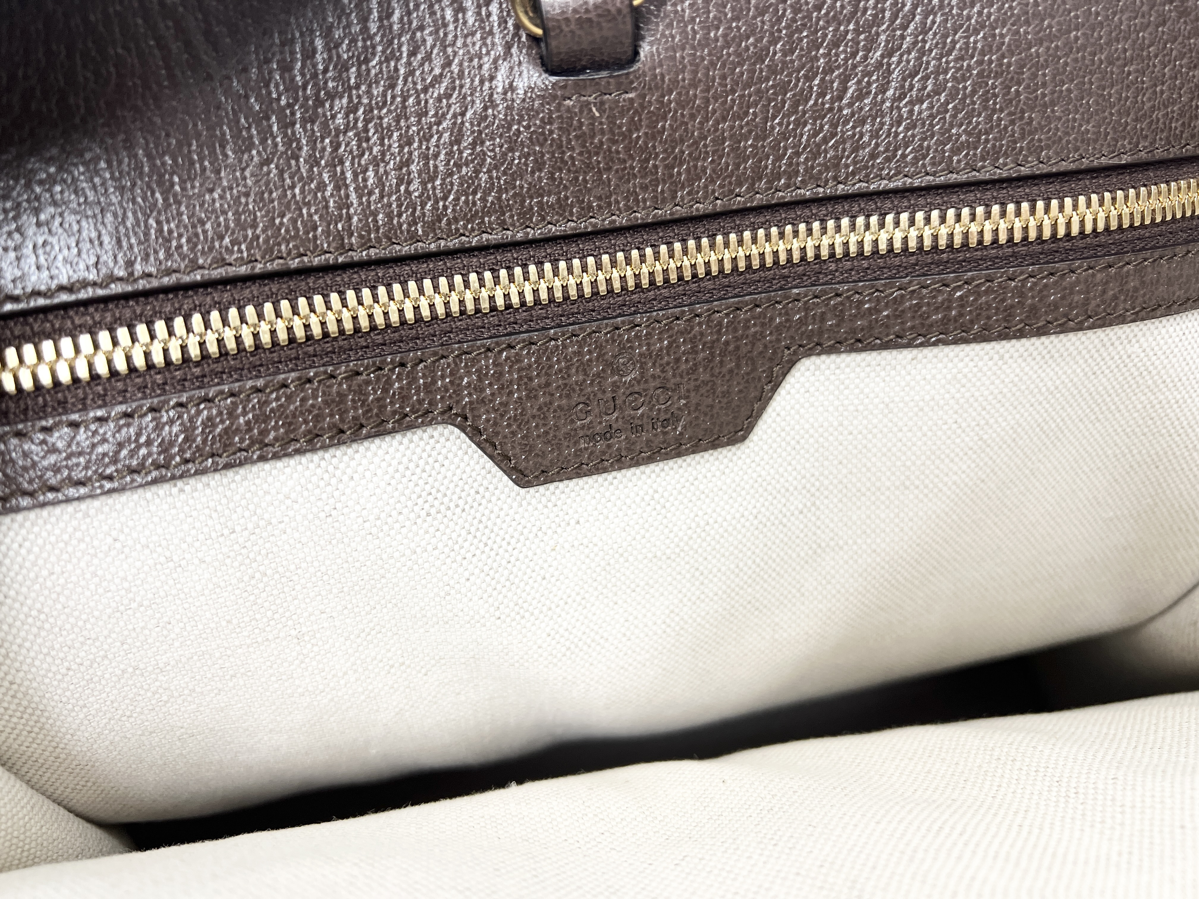 Jumbo GG Canvas Leather 2-Way Tote Bag/Shoulder Bag (Sherry Line) — view 7