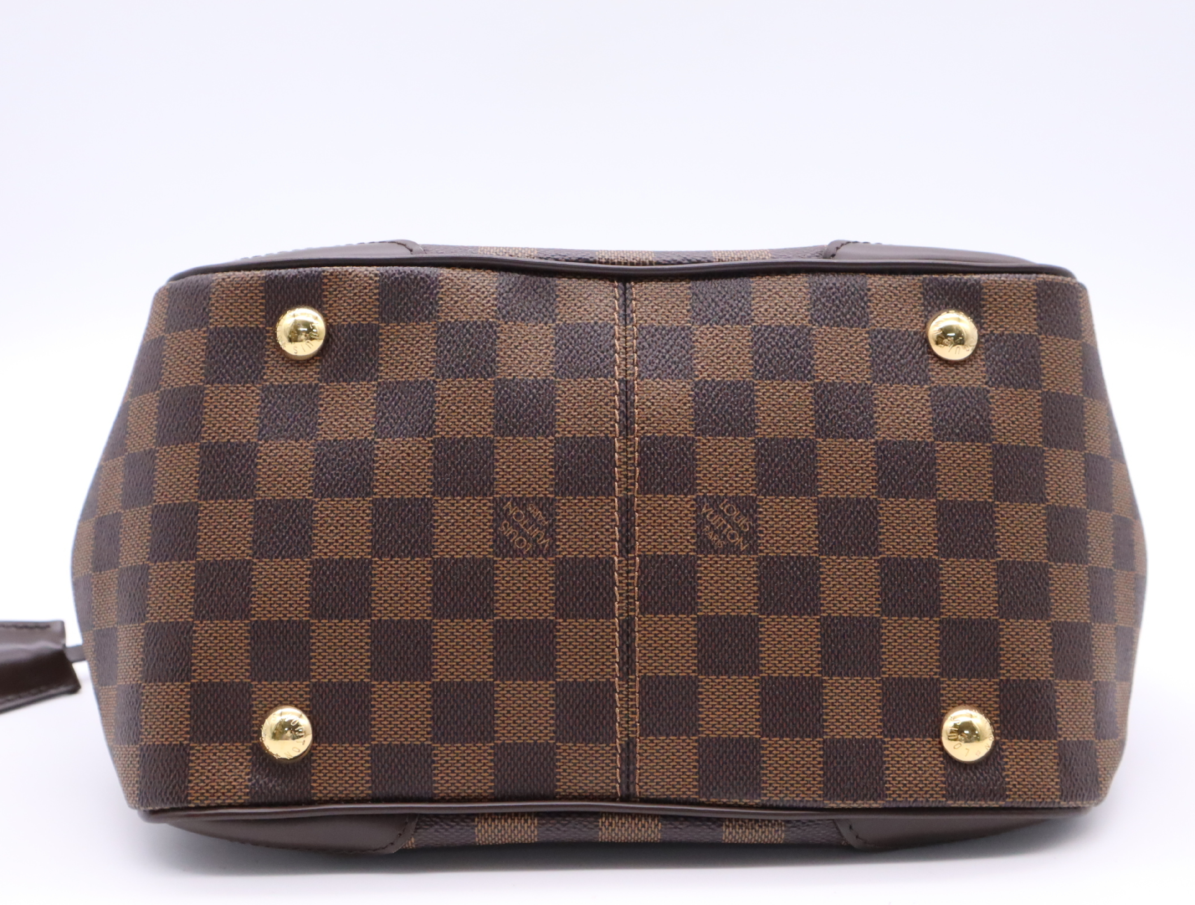 N41117 Damier Verona PM Handbag with padlock, 2 keys, clochette, and dust bag. — view 4