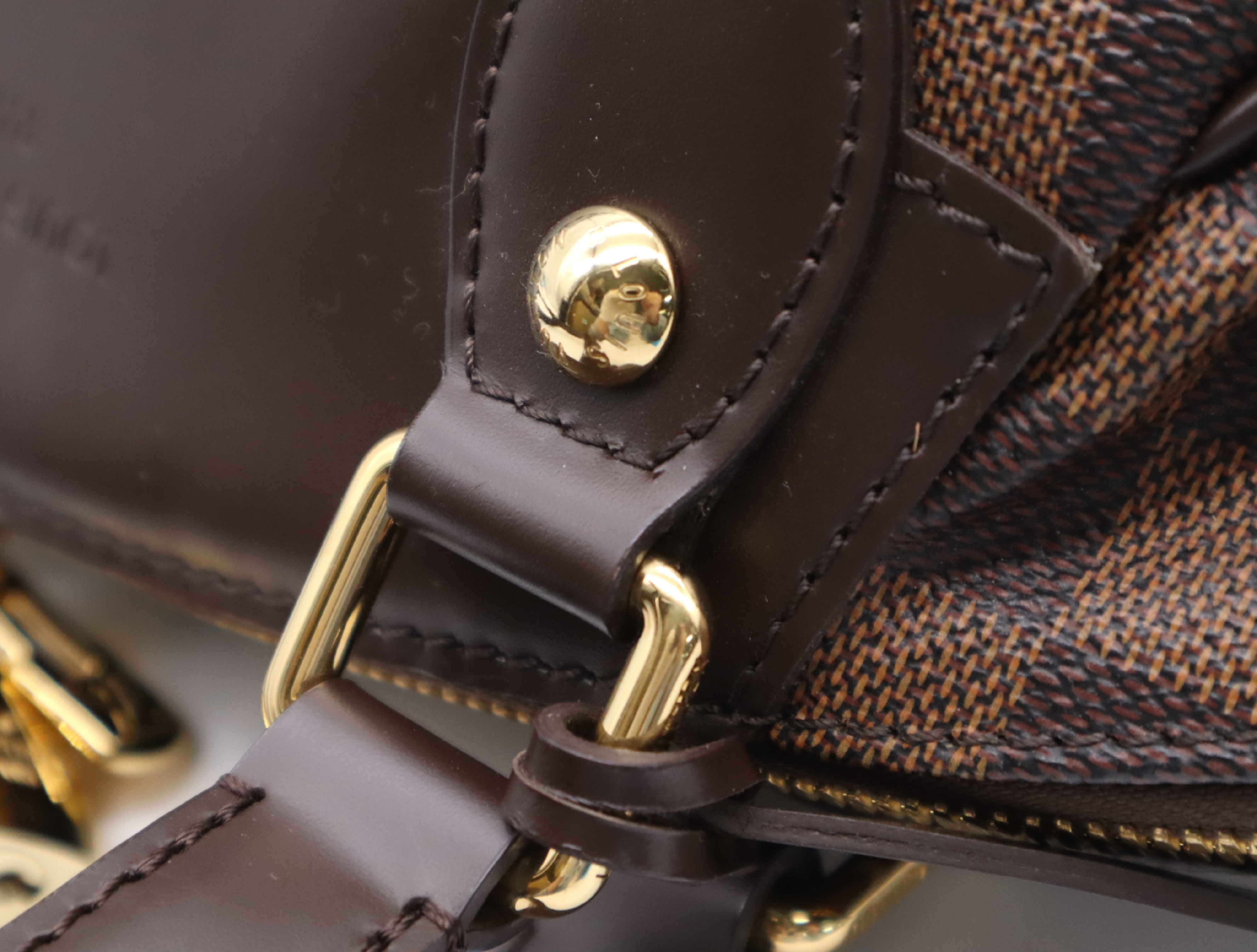 N41117 Damier Verona PM Handbag with padlock, 2 keys, clochette, and dust bag. — view 9