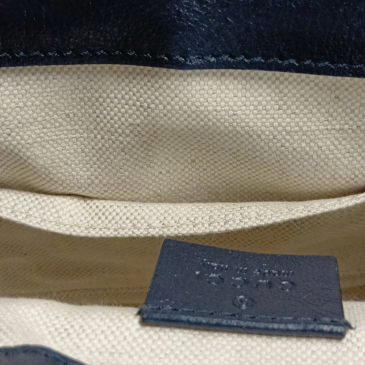GG Canvas GG Marmont Canvas x Leather 2-Way Handbag Green x Navy 583571 — view 11