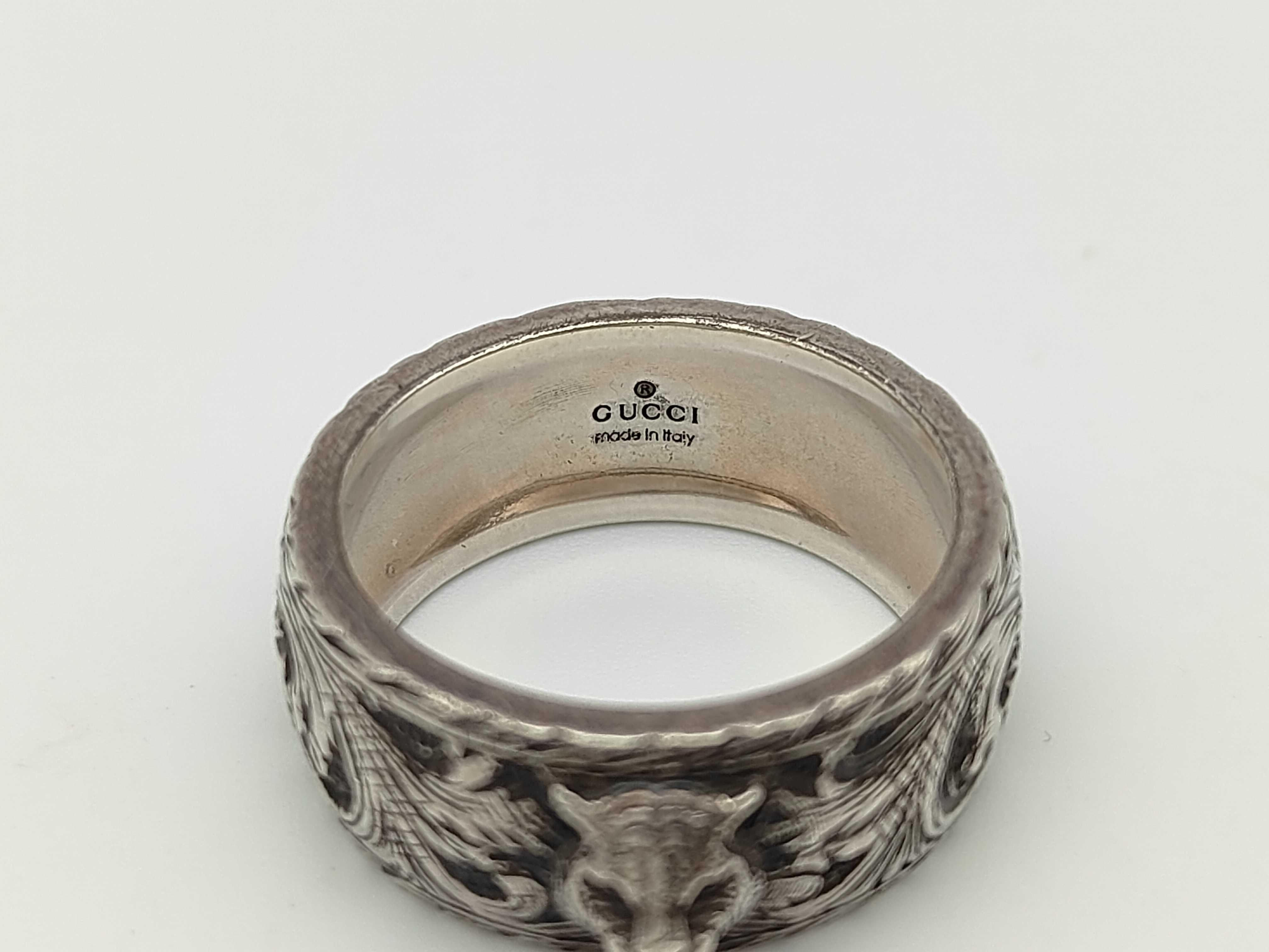 Interlocking G Arabesque Cat Head Ring — view 3