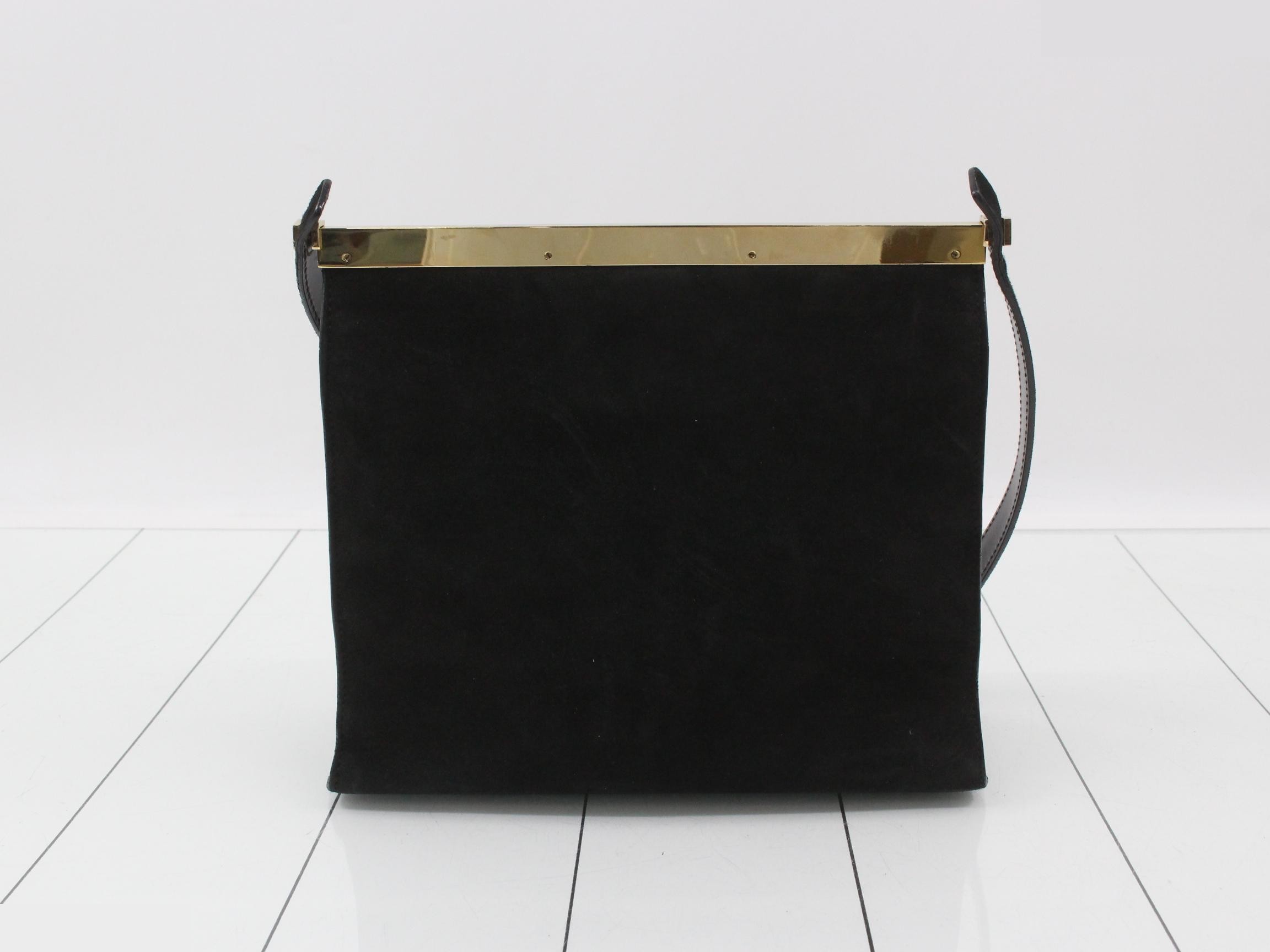 One-shoulder bag, Tom Ford era, handbag, black suede — view 2