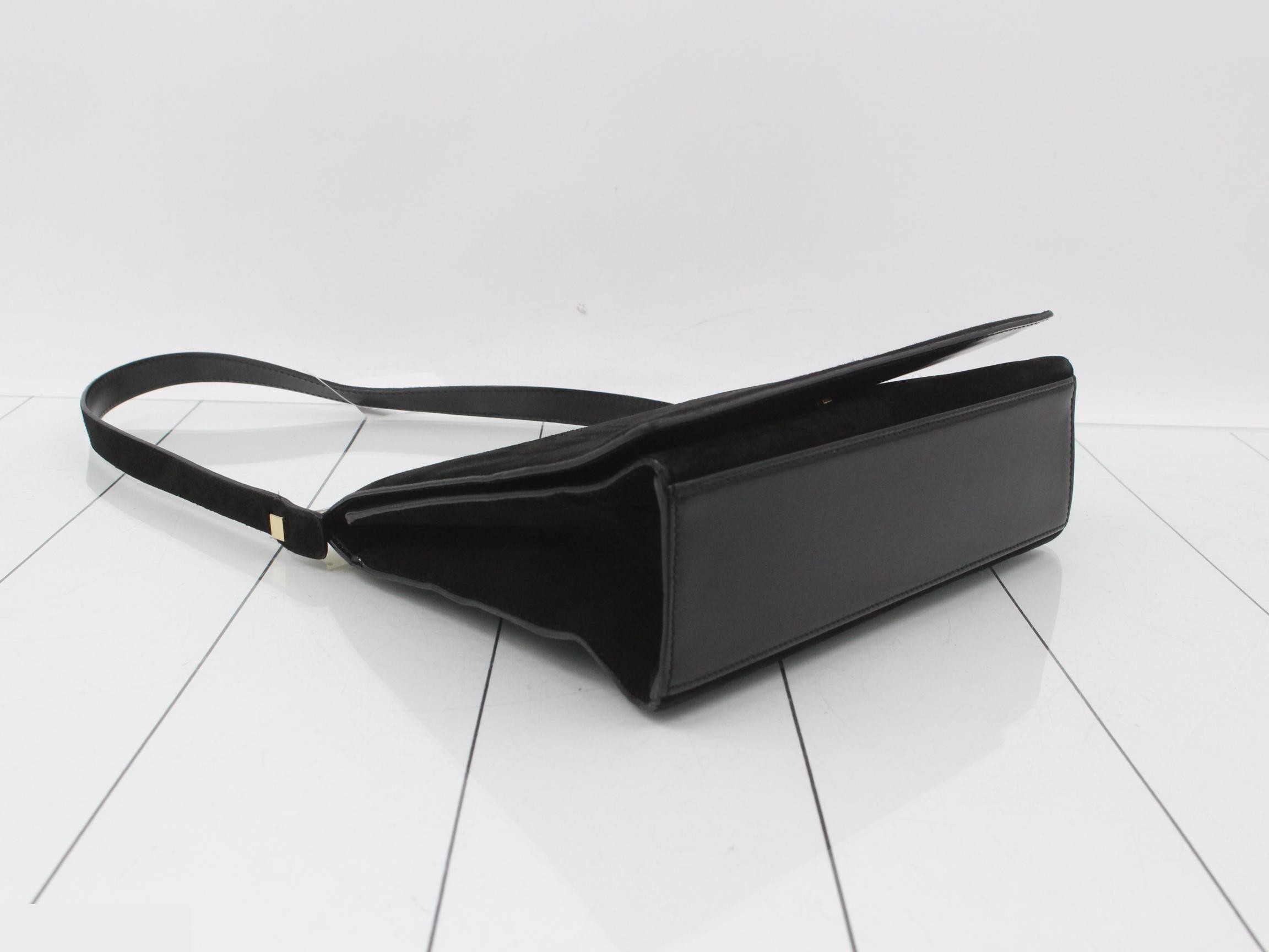 One-shoulder bag, Tom Ford era, handbag, black suede — view 5