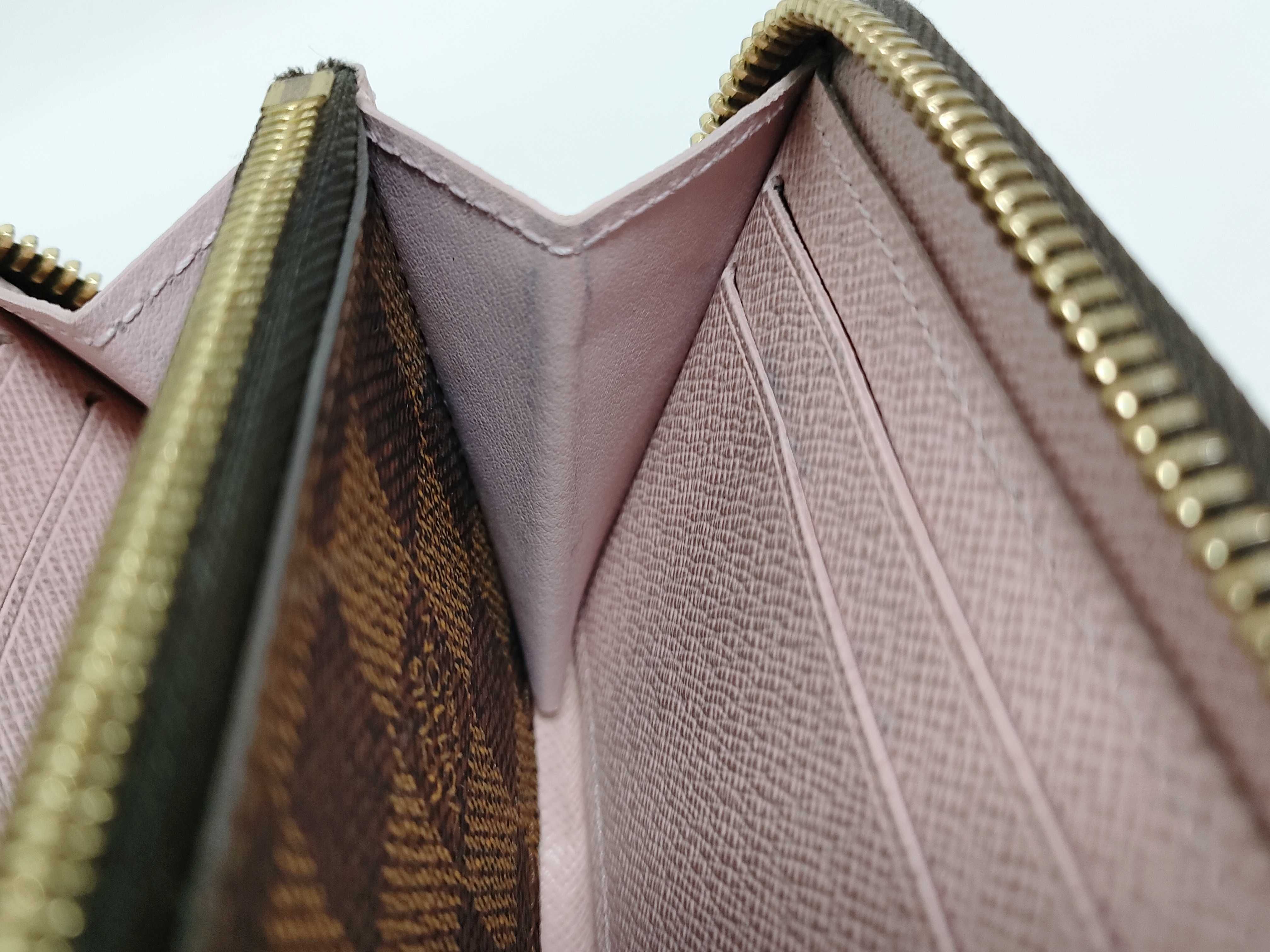 Damier Clemence Rose Ballerine N41626 Wallet — view 9