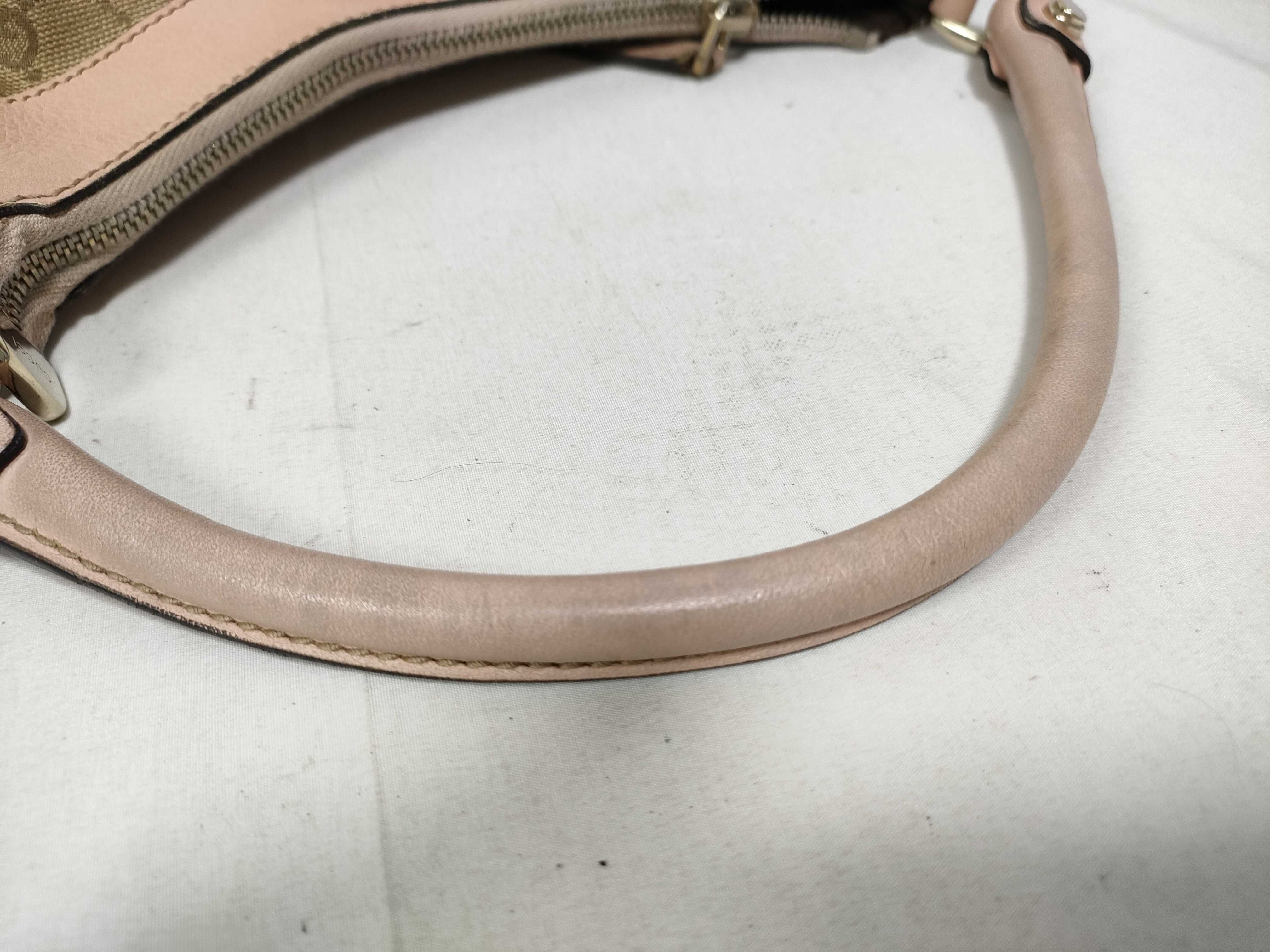 Pink GG Canvas Vintage D-Buckle Wrist Bag (Handbag) — view 8