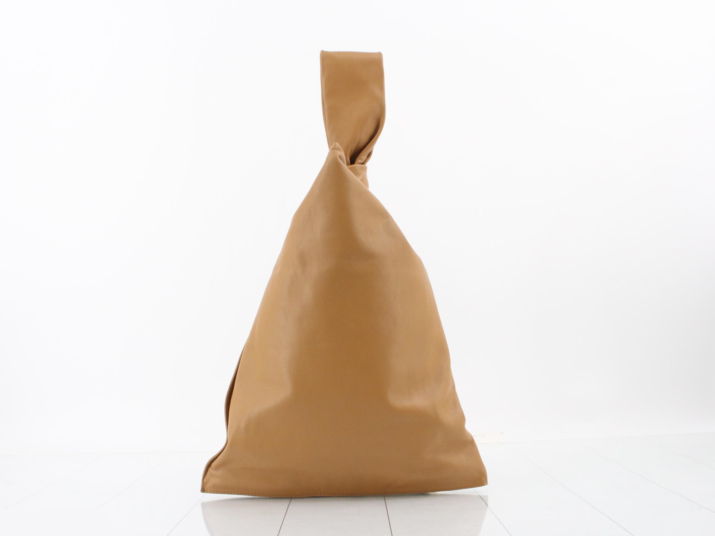 Twist handbag, leather, brown — view 2