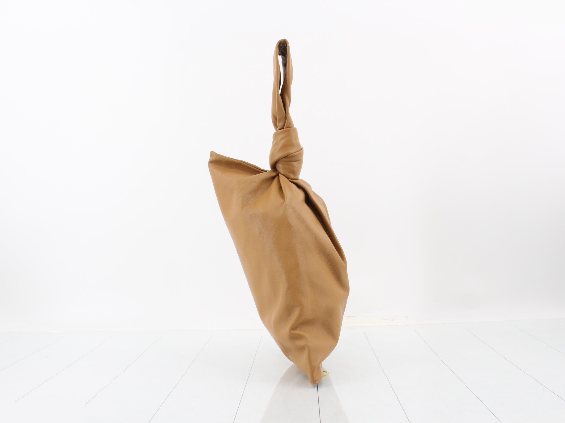 Twist handbag, leather, brown — view 4